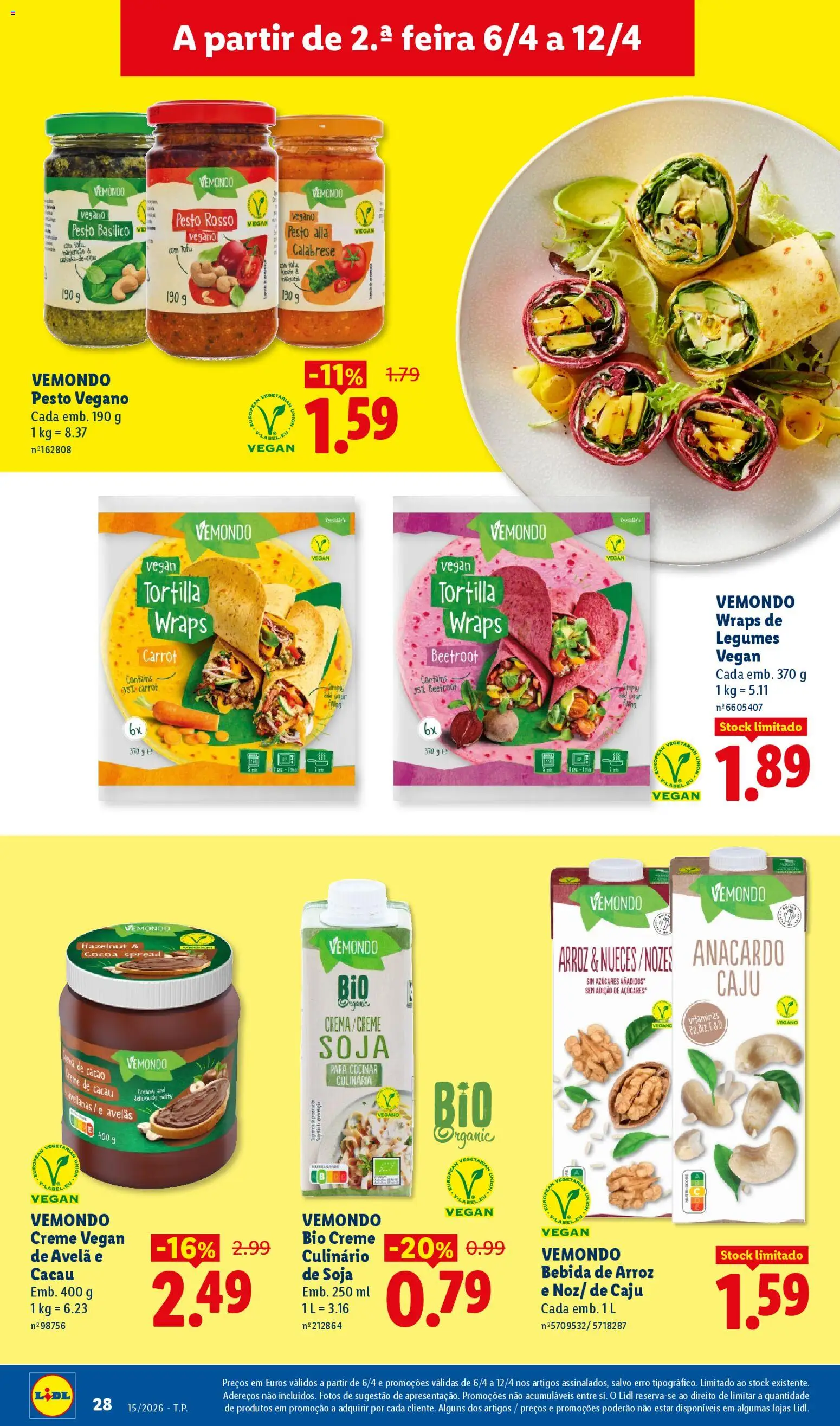 Lidl folheto │ válido de 06.04.2026 | Página: 28 | Produtos: Avelãs, Arroz, Nozes, Bebida