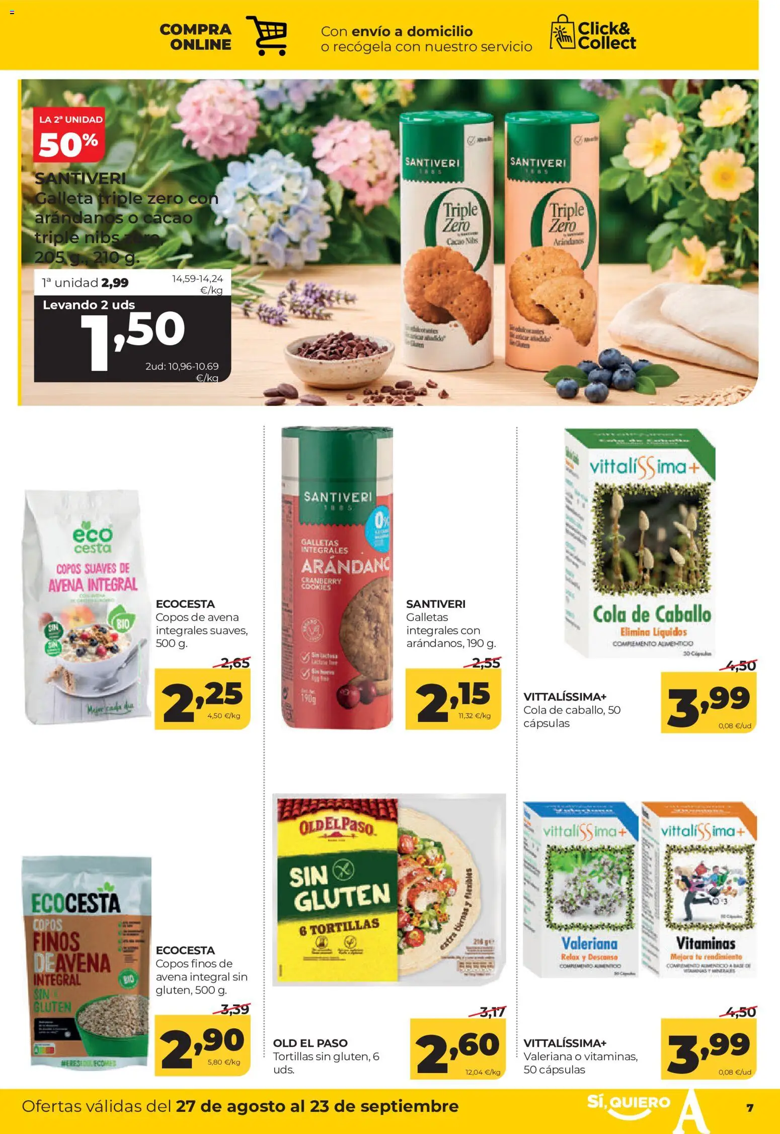 Alimerka folleto Asturias │ válido desde el 27/08/2026 | Página: 7 | Productos: Galletas, Arándanos, Cacao, Cesta