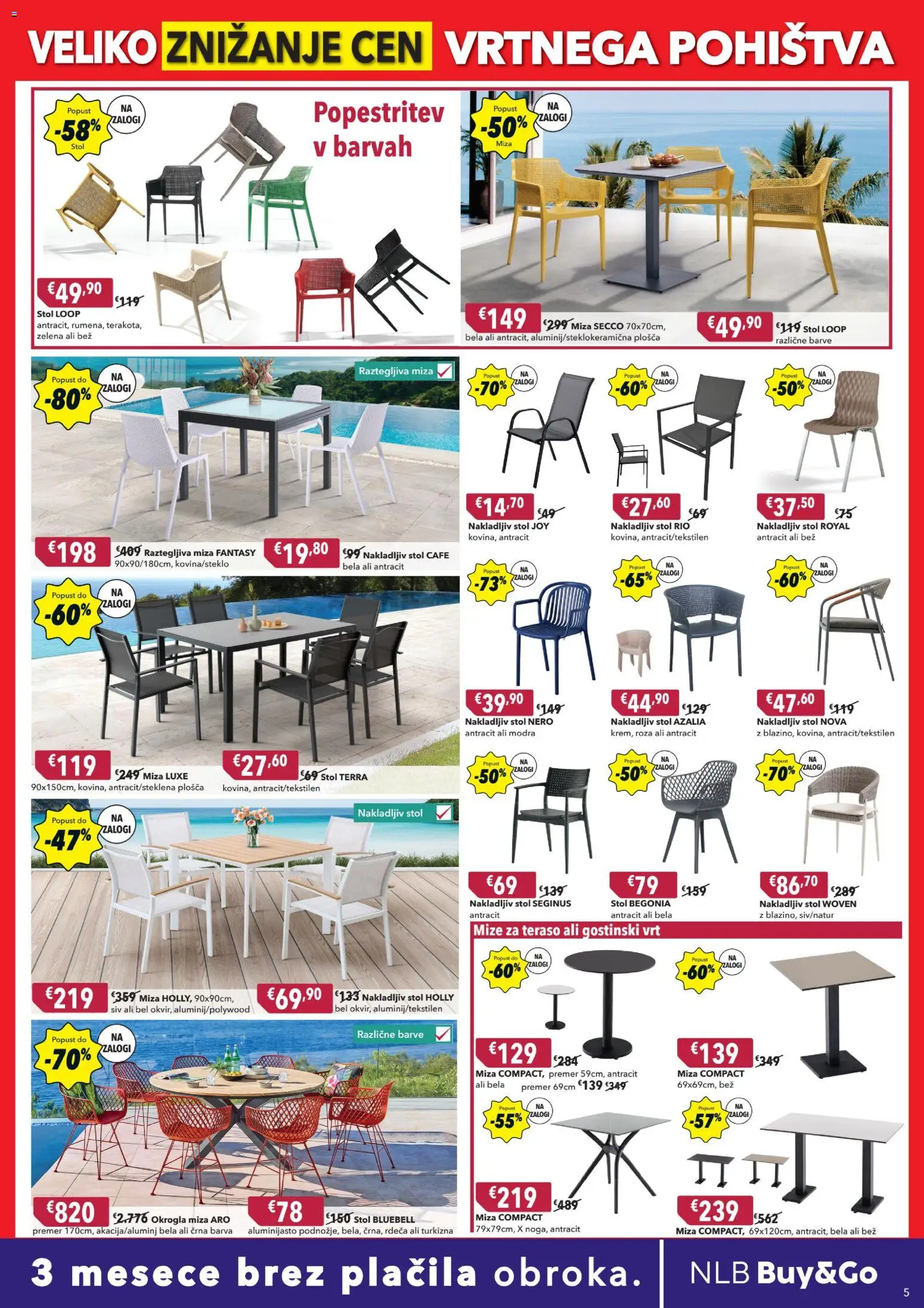 Novi Harvey Norman katalog ponudbe – veljaven od 05.08.2026 | Stran: 5 | Izdelki: Miza, Stol, Barva, Zelena