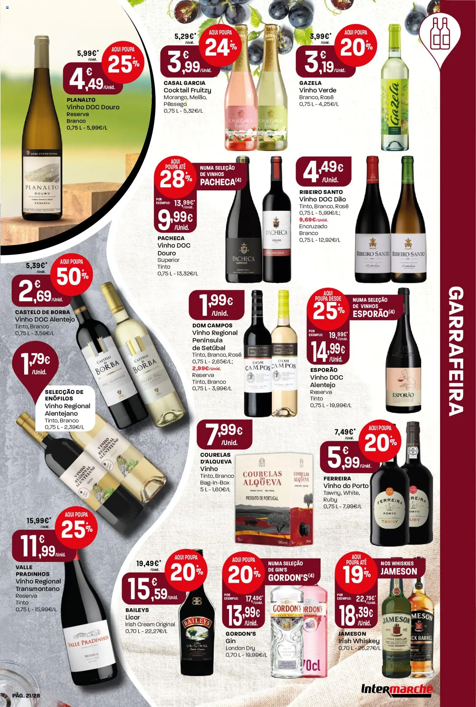 Intermarché folheto Contact │ válido de 08/10/2026 | Página: 21 | Produtos: Baileys, Vinho do Porto, Licor, Vinho