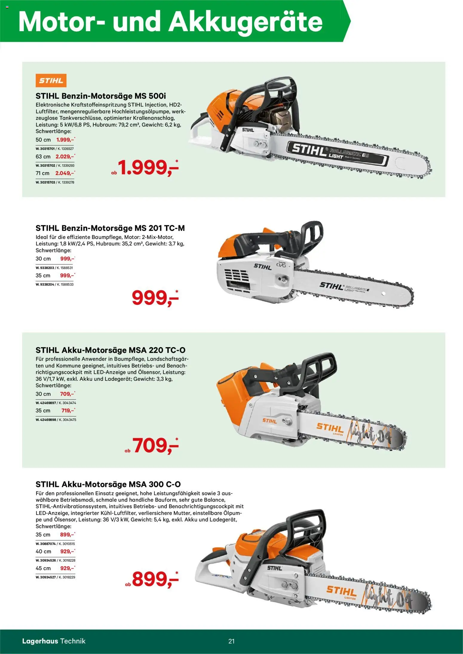 Lagerhaus Forstkatalog gültig ab 01.01.2025 | Seite: 21 | Produkte: Gewicht