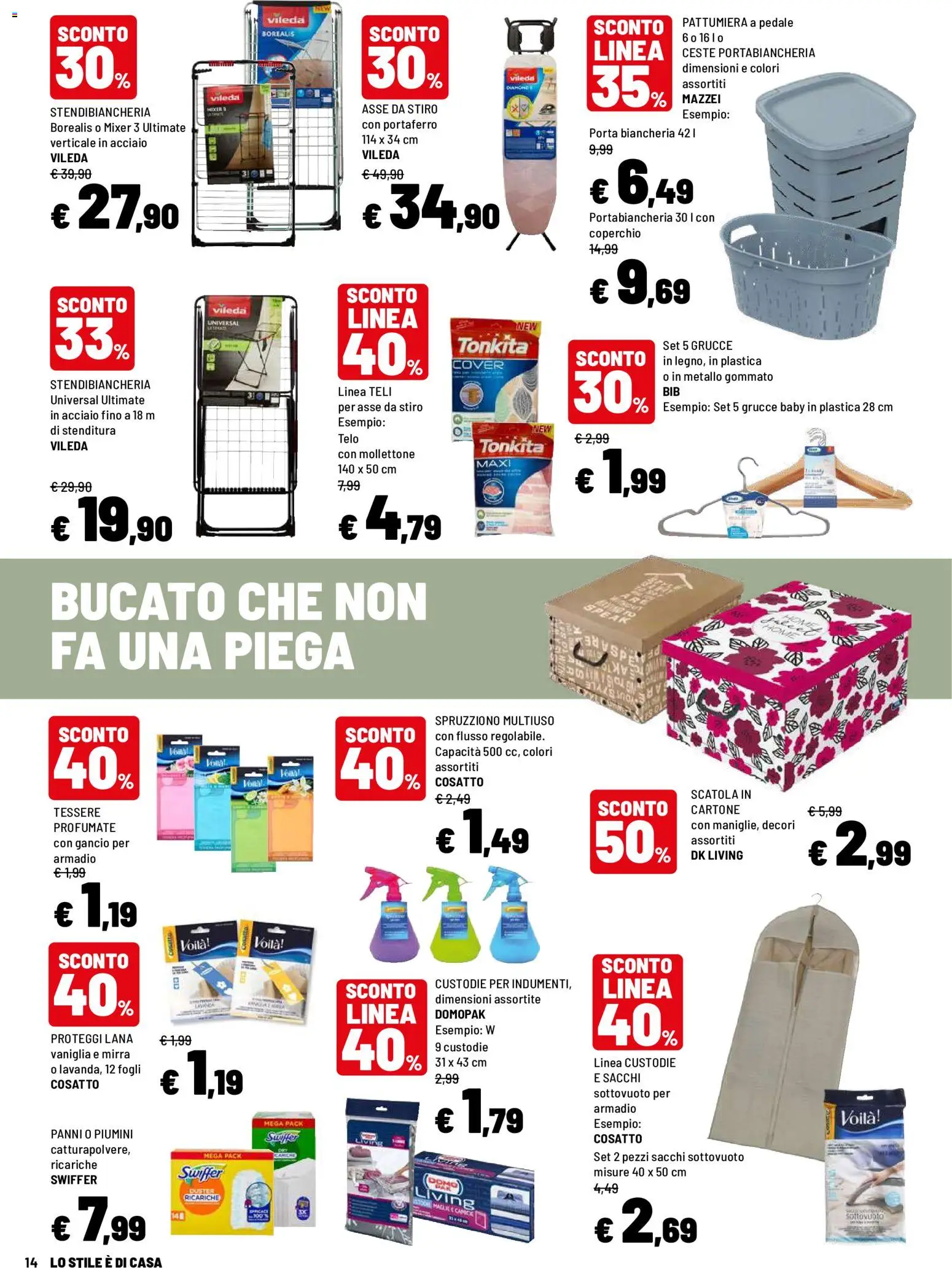 Volantino Iper del 12/10/2026 | Pagina: 14 | Prodotti: Porta, Panni, Mixer, Portabiancheria