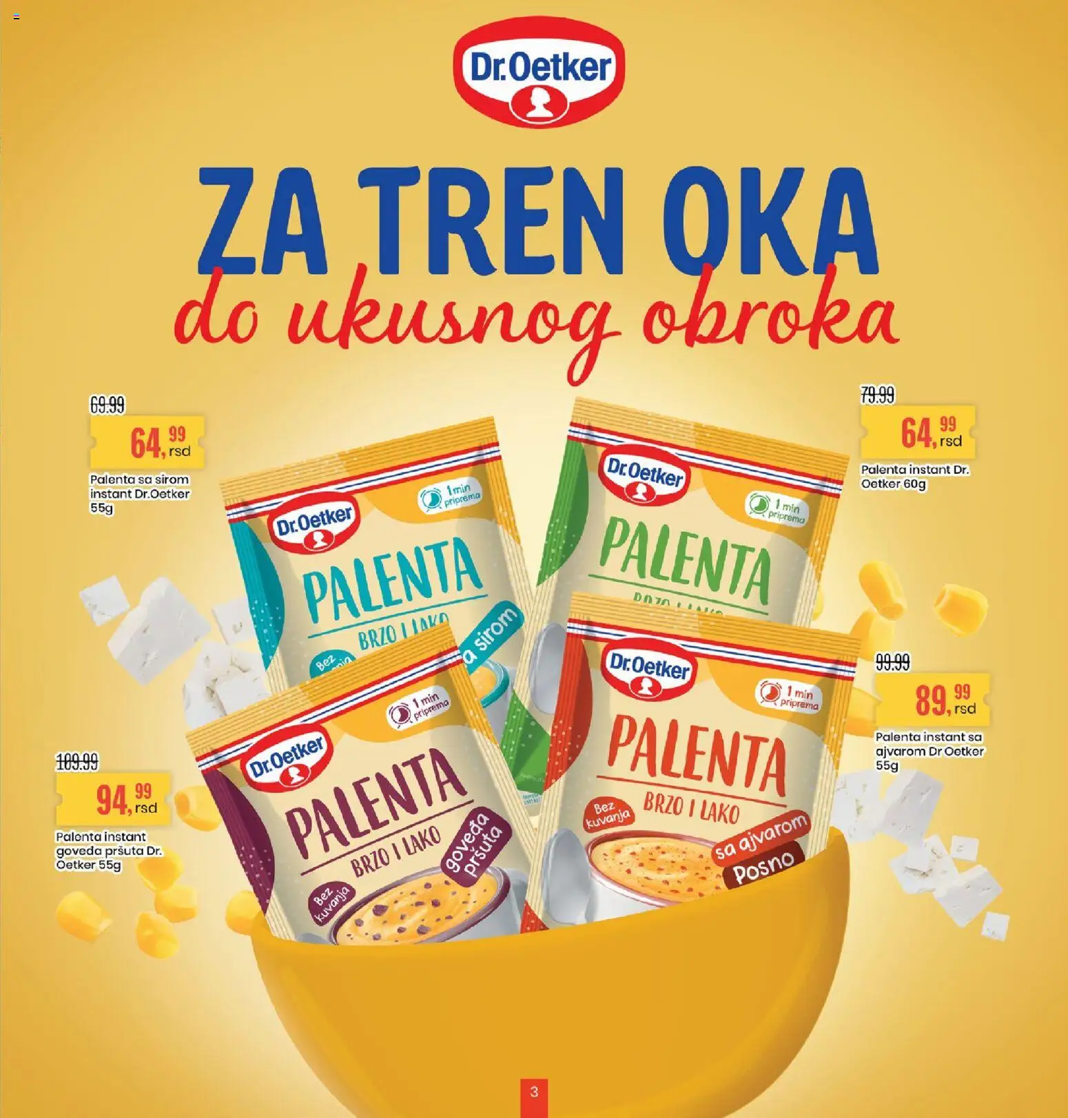 Aroma Market katalog - važi od 15.05.2026 | Strana: 3 | Proizvode: Palenta, Dr. Oetker