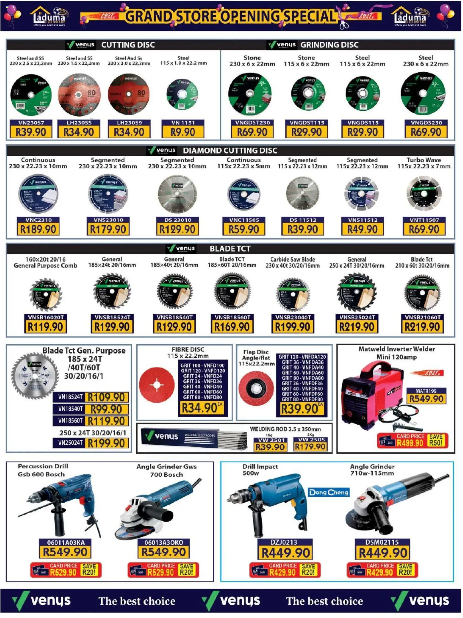 New Laduma Hardware catalogue – valid from 23/09/2026 | Page: 27 | Products: Grinder, Drill, Angle grinder