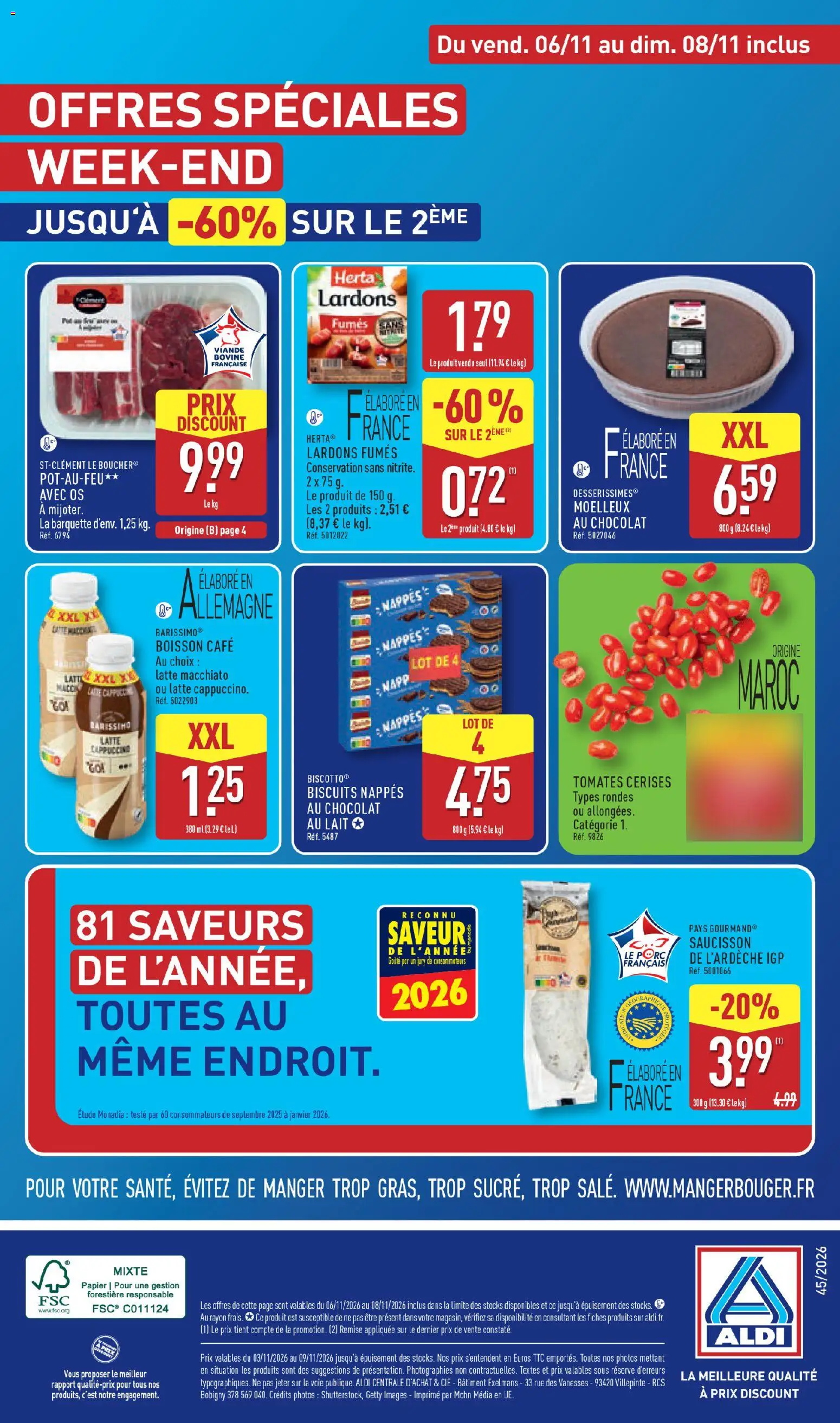 {H1} | Page: 46 | Produits: Boisson, Cappuccino, Lait, Viande