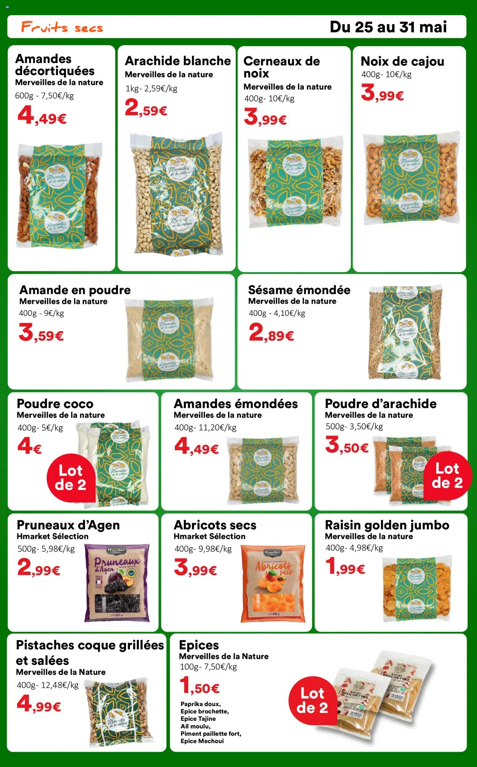{H1} | Page: 4 | Produits: Noix de cajou, Ail, Pistaches, Piment