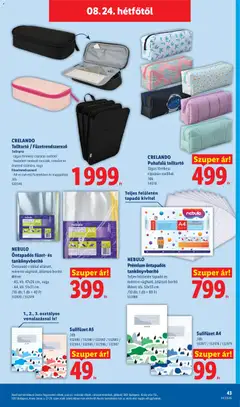 Lidl akciós újság - amely érvényes a következő dátumtól: 2026.08.19. | Oldal: 43