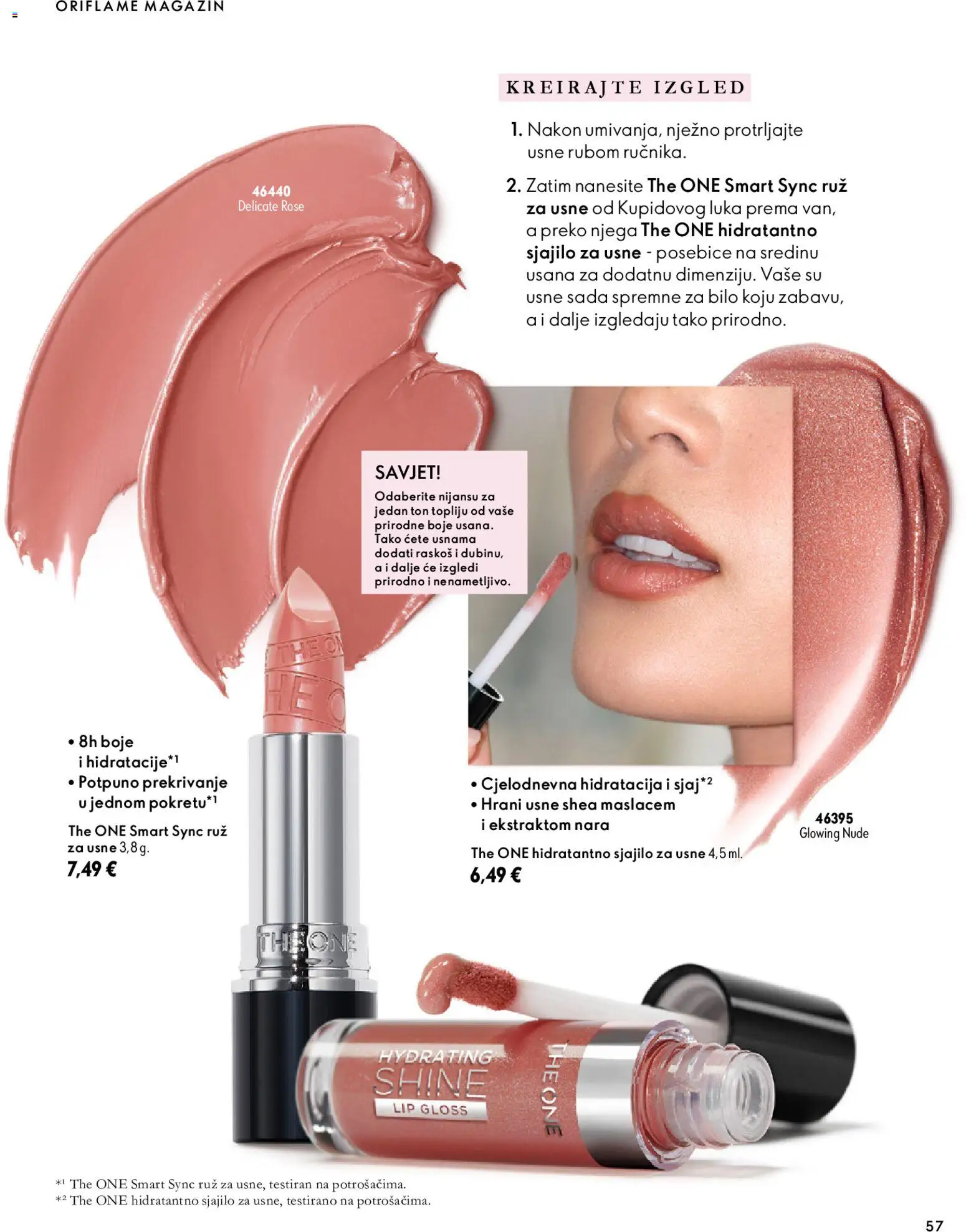 Oriflame katalog | vrijedi od 18.11.2026 | Stranica: 57 | Proizvodi: Ruž, Sjajilo za usne
