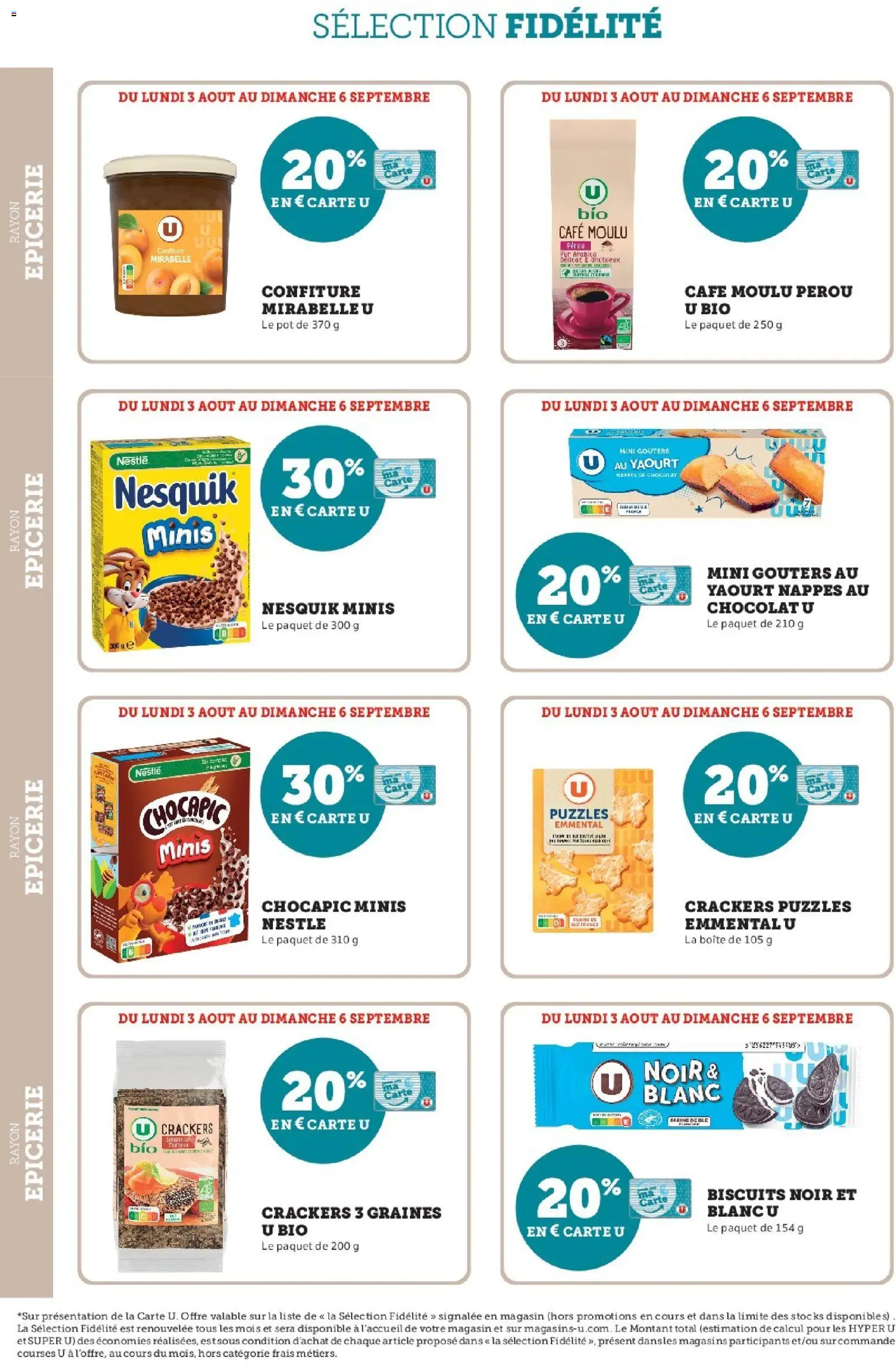 {H1} | Page: 16 | Produits: Chocapic, Café moulu, Café, Chocolat