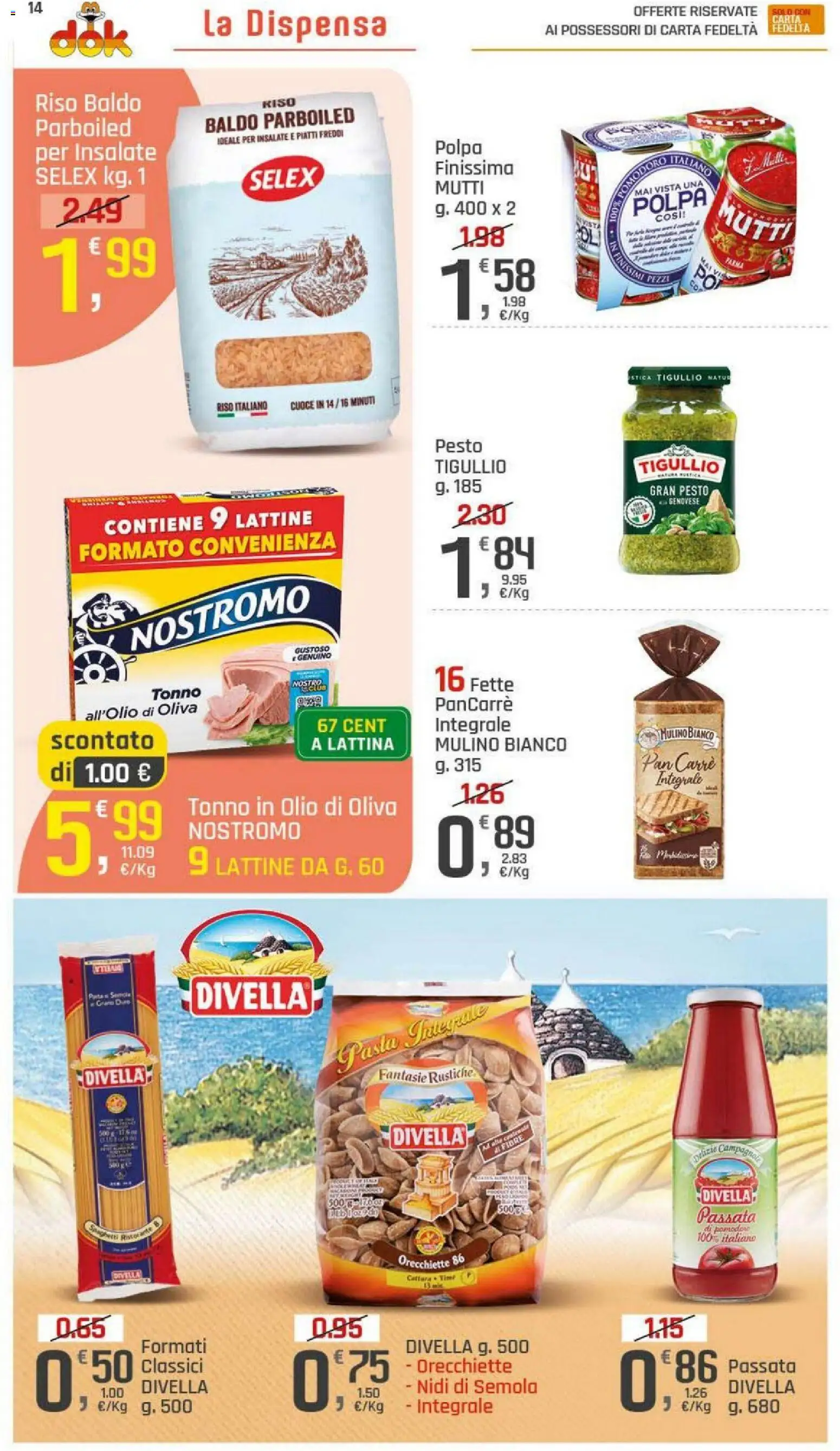 Volantino DOK del 30/07/2026 | Pagina: 18 | Prodotti: Riso, Pomodoro, Olio, Pesto