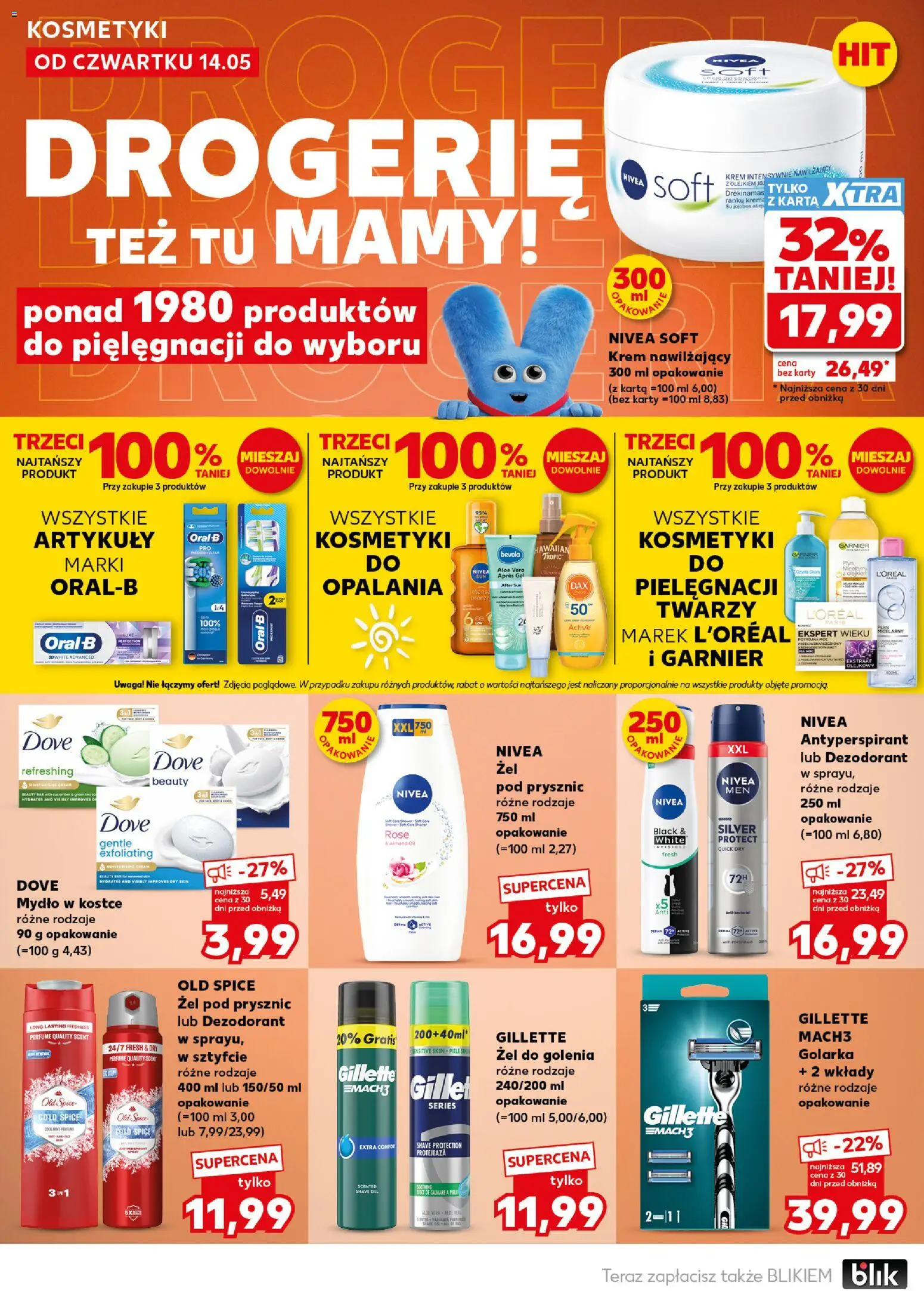 Kaufland Polsko leták - Mocny start od 18.05.2026 | Strana: 26 | Produkty: Nivea, Aloe vera, Gillette Mach3, Drogerie