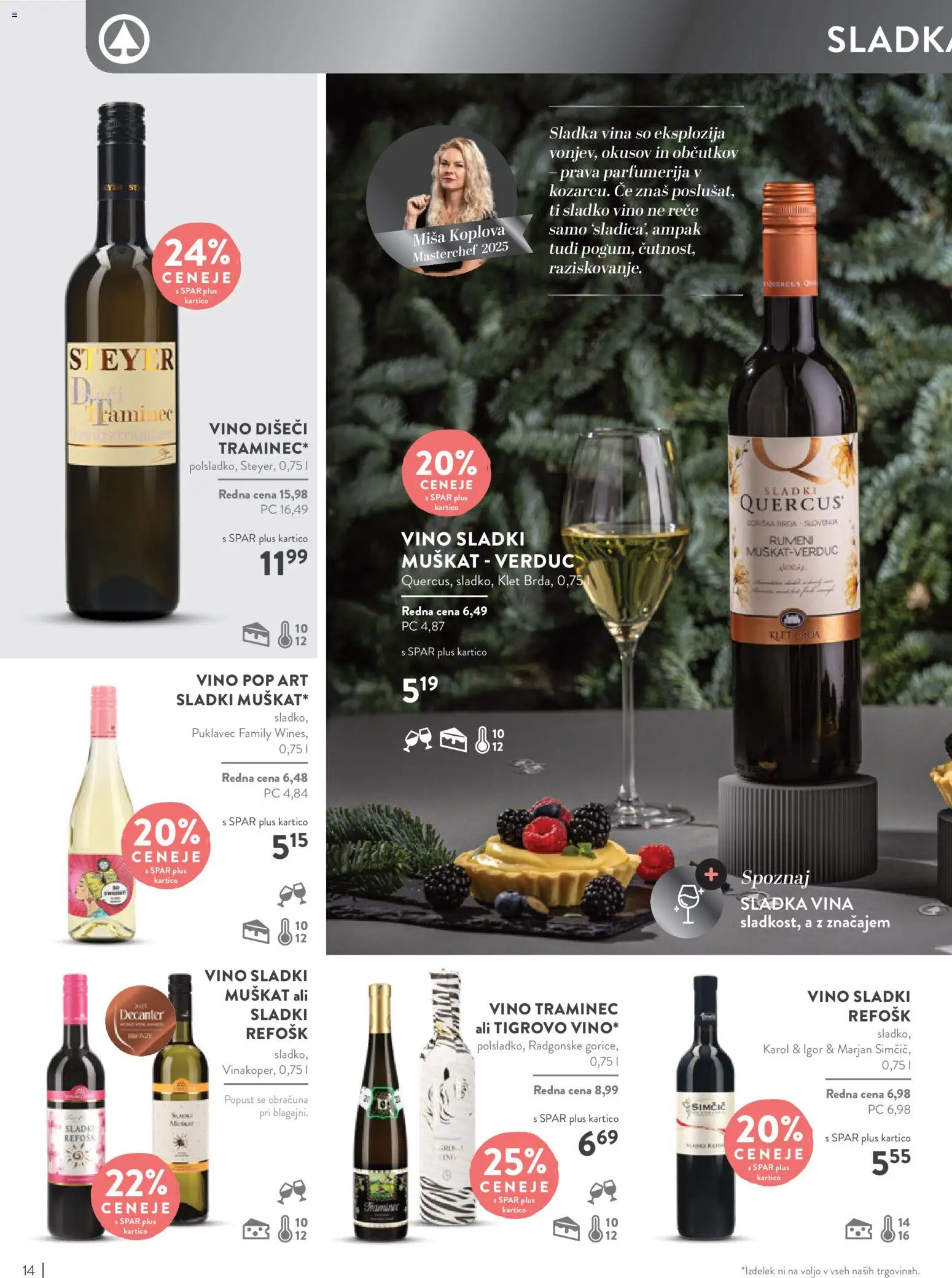 Novi Spar katalog ponudbe – veljaven od 05.11.2025 | Stran: 14 | Izdelki: Vino