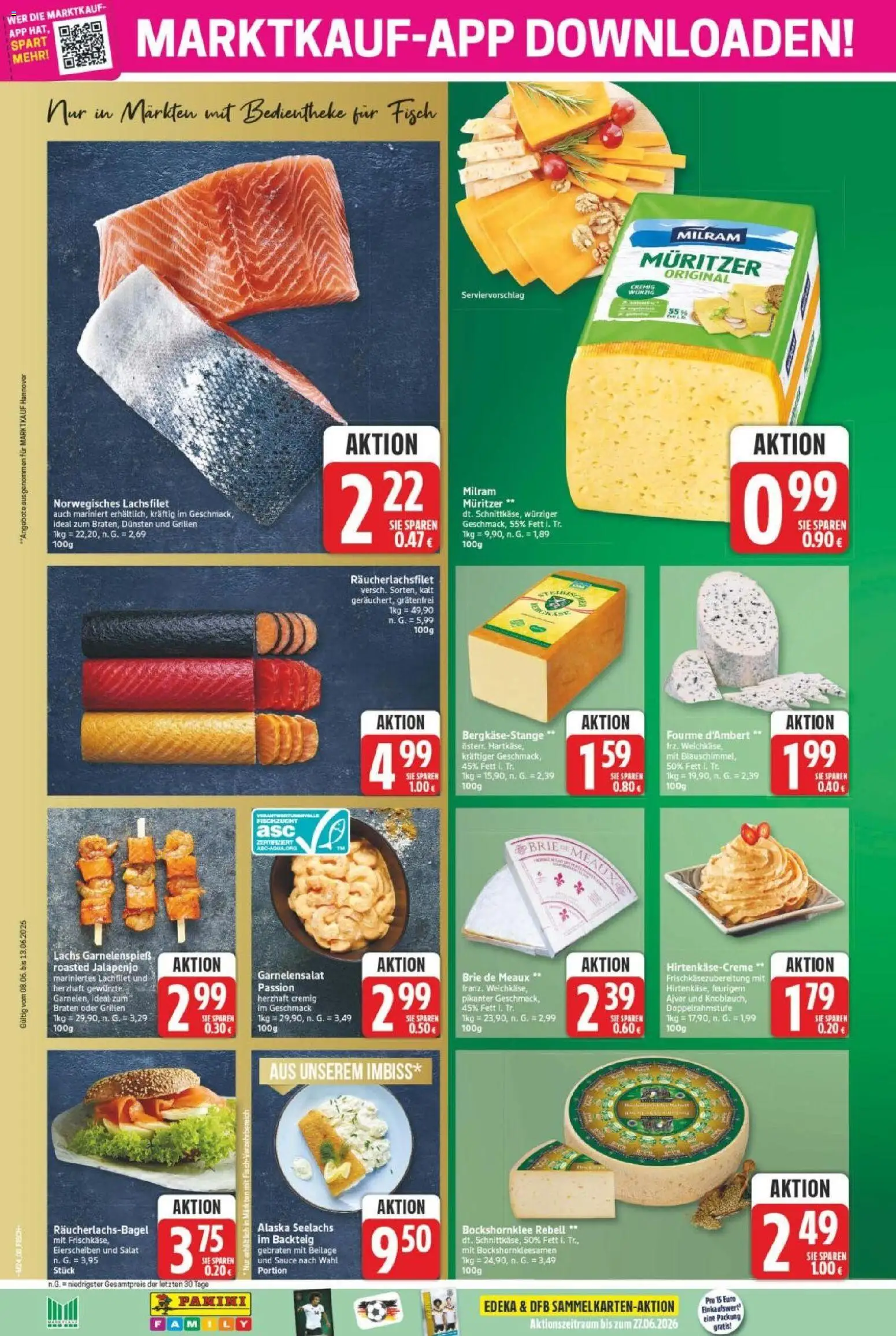 Marktkauf Prospekt – gültig ab 08.06.2026 | Seite: 8 | Produkte: Fisch, Lachs, Milram, Salat