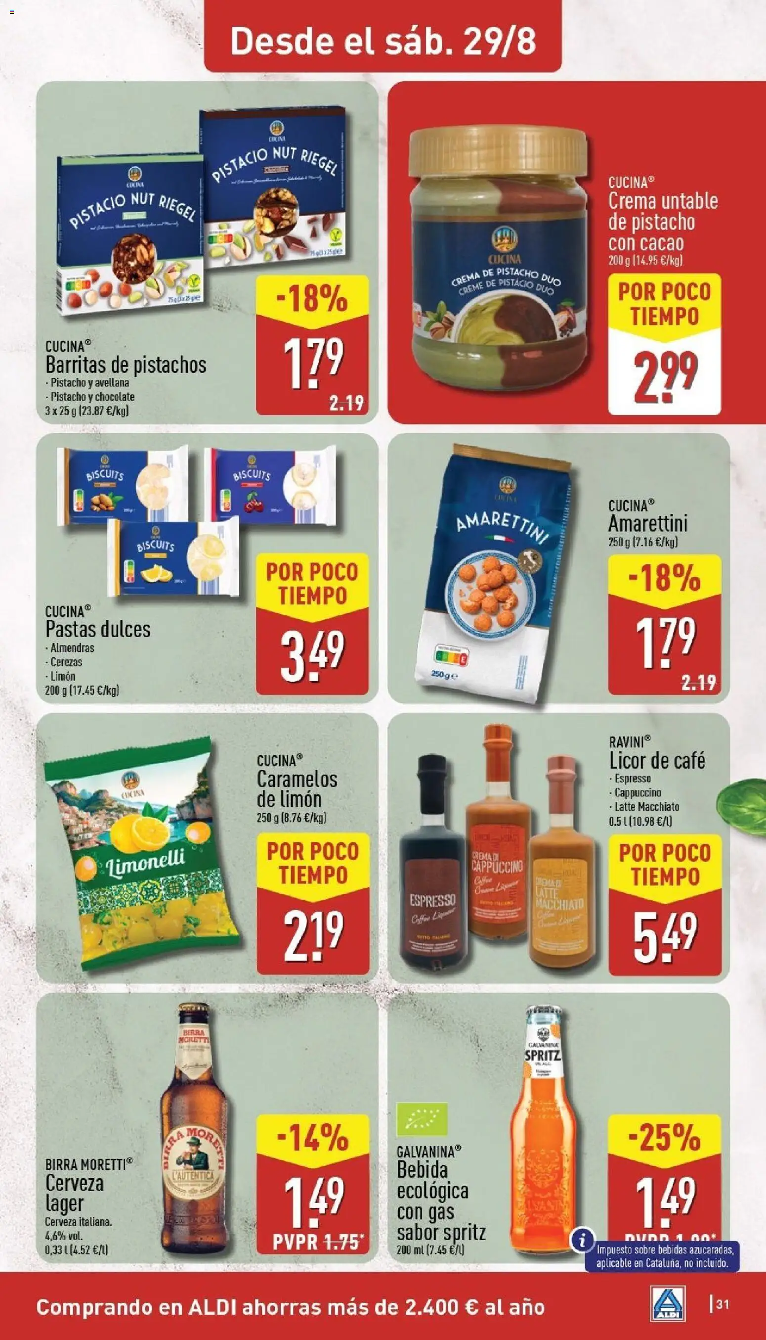 Aldi folleto Baleares │ válido desde el 24/08/2026 | Página: 31 | Productos: Limón, Crema, Almendras, Cacao