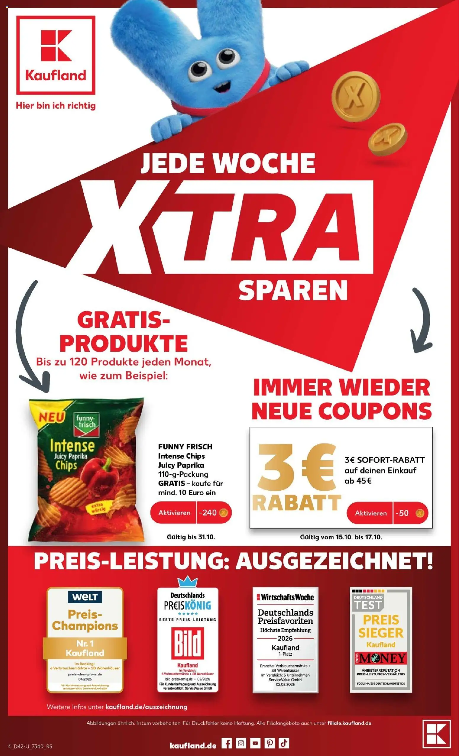 Kaufland Prospekt Frankfurt (Oder) – gültig ab 12.10.2026 | Seite: 4 | Produkte: Hülle, Wiener wurstchen, Zucker, Fleisch