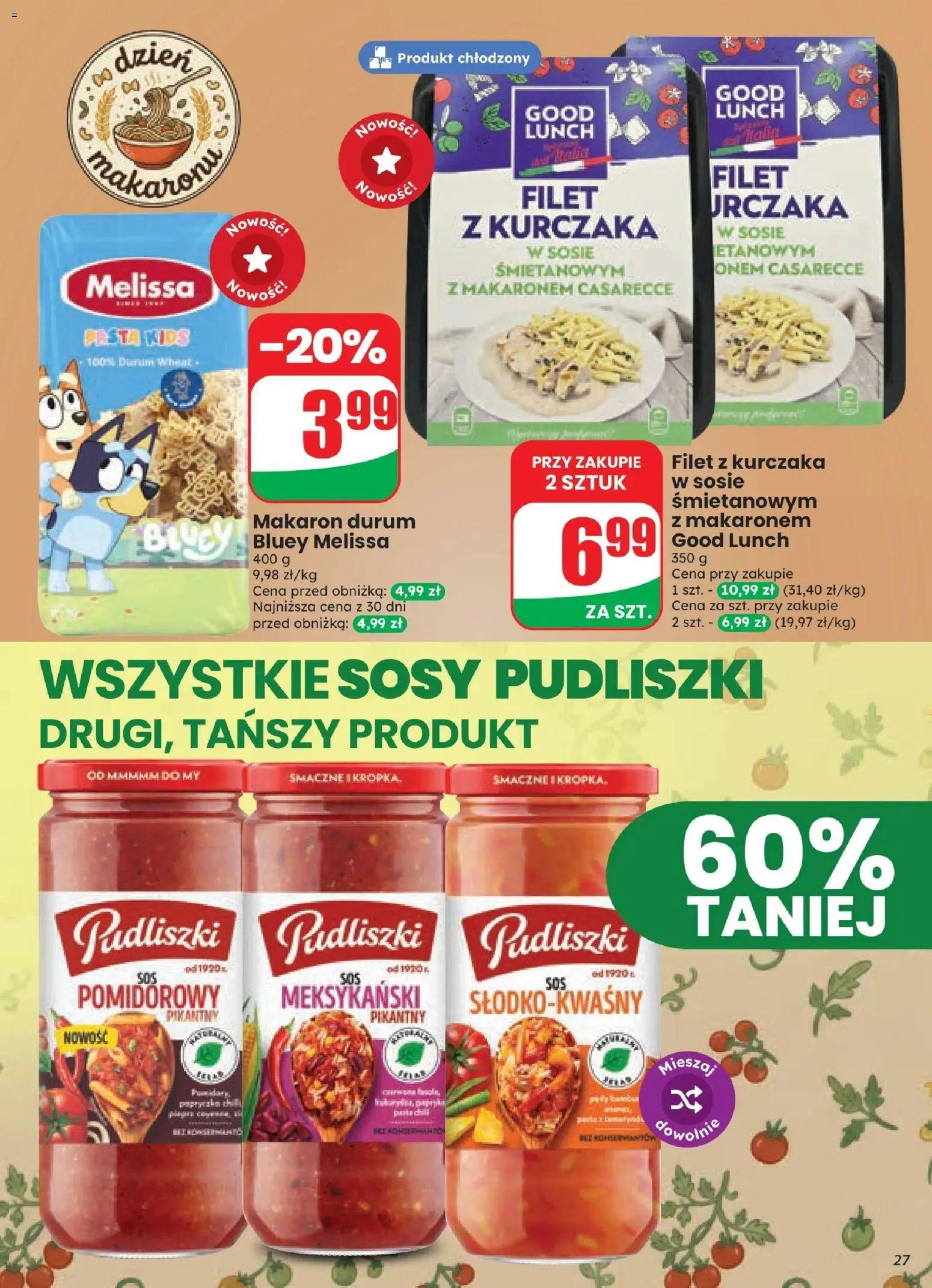 Dino gazetka od 21.10.2026 | Strona: 27 | Produkty: Makaron durum, Filet, Pasta, Makarony