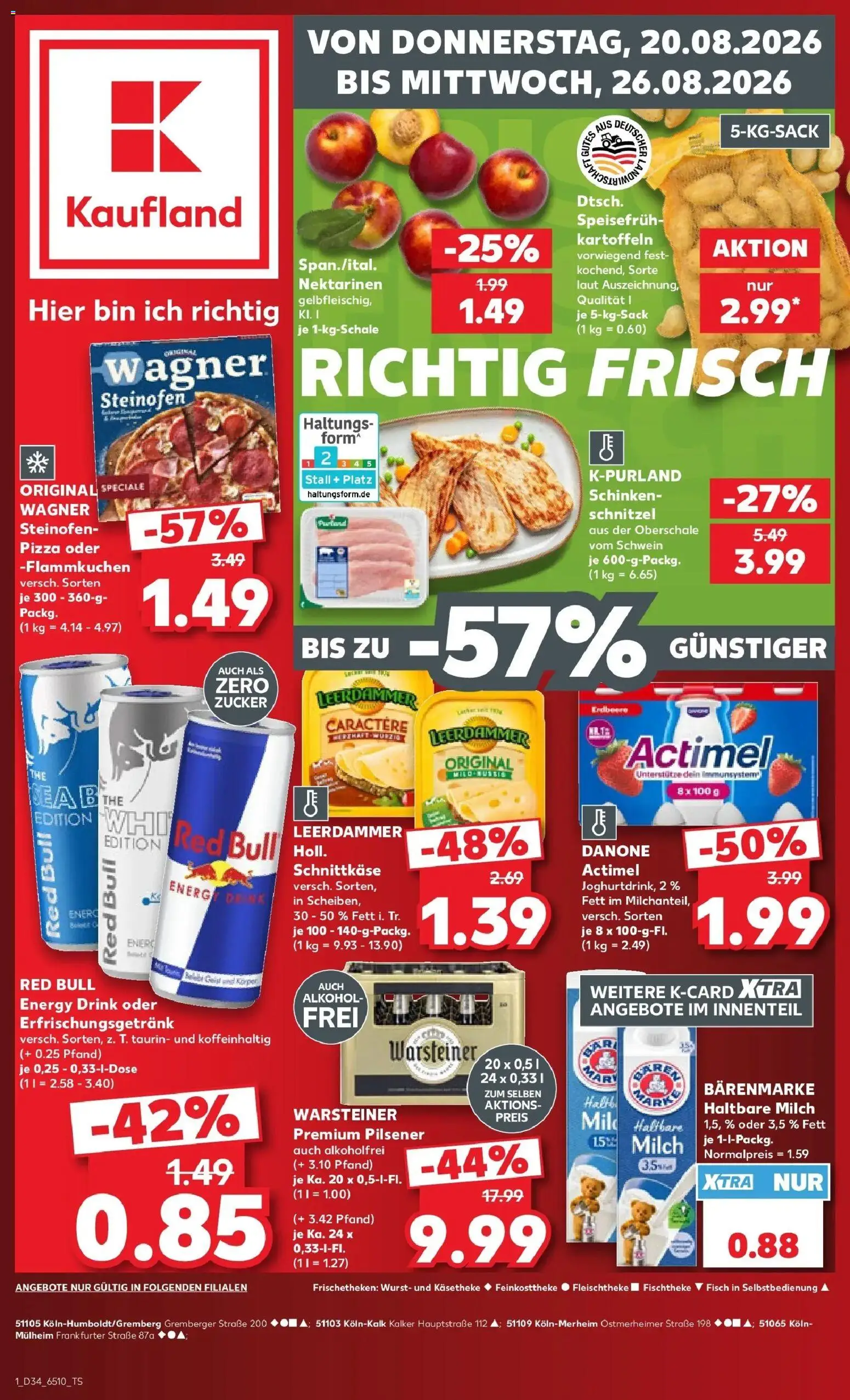 Prospekt Kaufland ab 17.08.2026 » Angebote Online zum Blättern | Seite: 12 | Produkte: Milch, Energy, Nektarinen, Warsteiner
