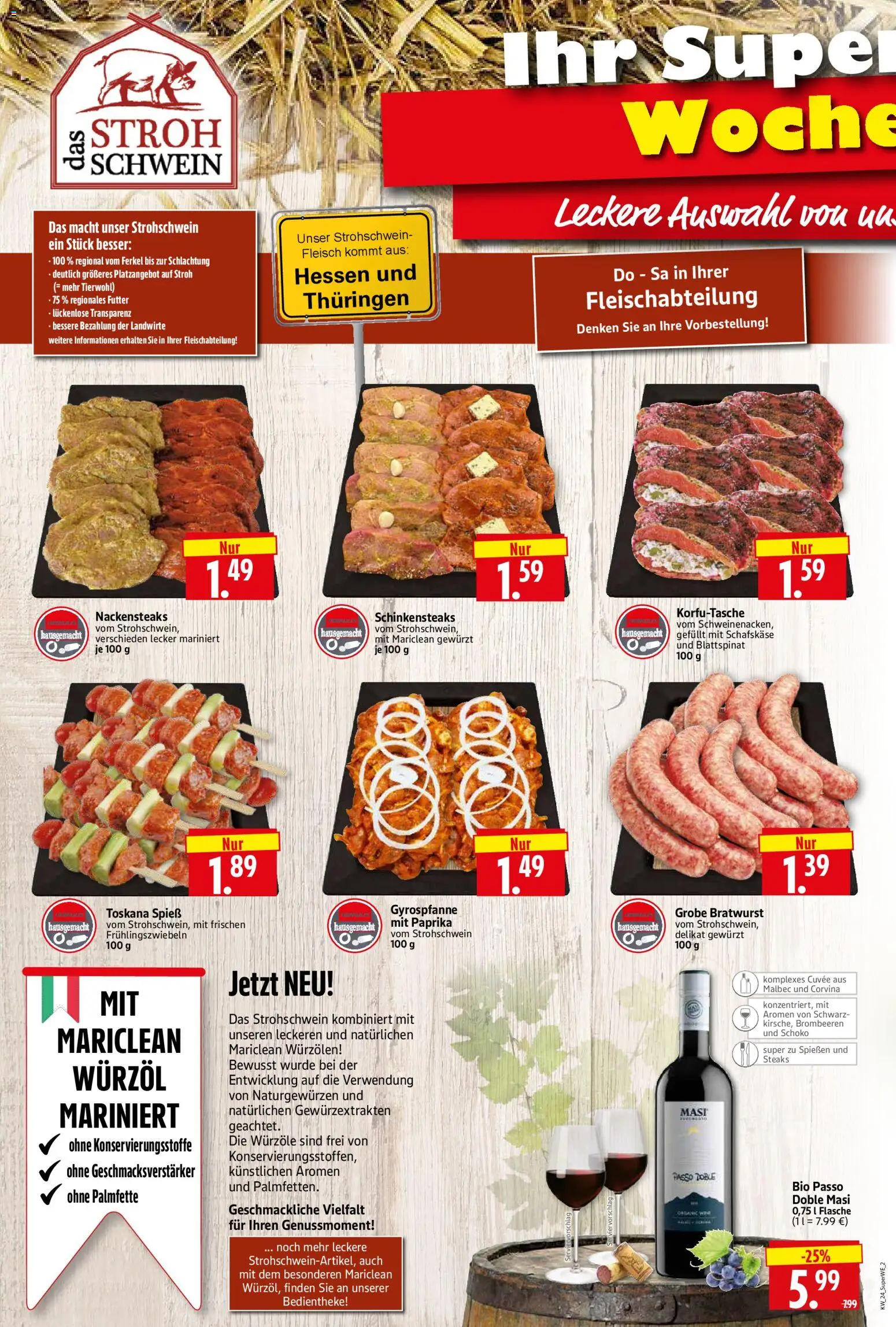 HERKULES Sonderbeilage – gültig ab 11.06.2026 | Seite: 2 | Produkte: Nackensteaks, Bratwurst, Paprika, Schafskase