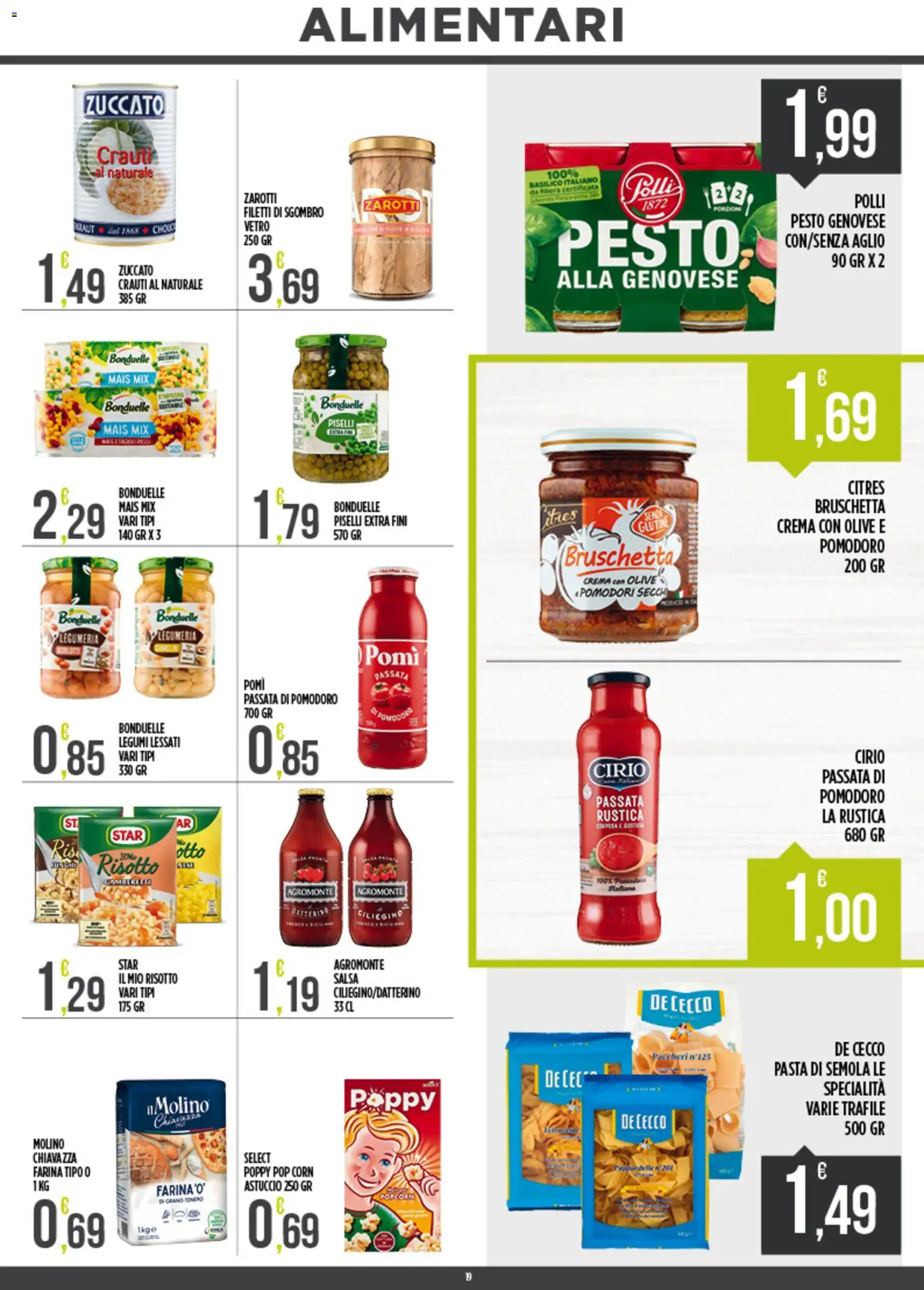 Volantino Euroesse del 01.06.2026 | Pagina: 19 | Prodotti: Aglio, Passata di pomodoro, Piselli, Pomodori secchi