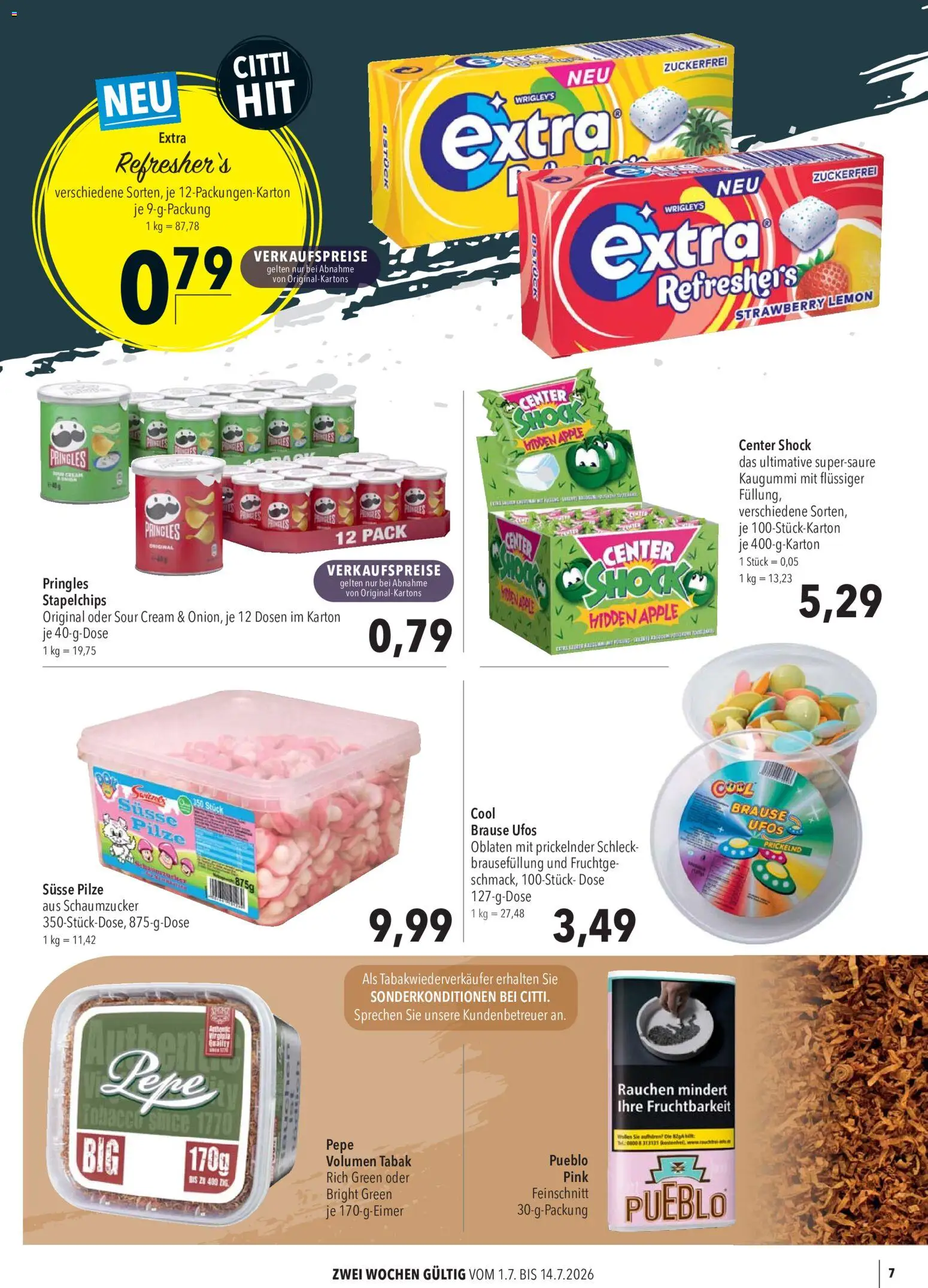 CITTI Markt Kioskwerbung – gültig ab 01.07.2026 | Seite: 7 | Produkte: Apple, Pringles
