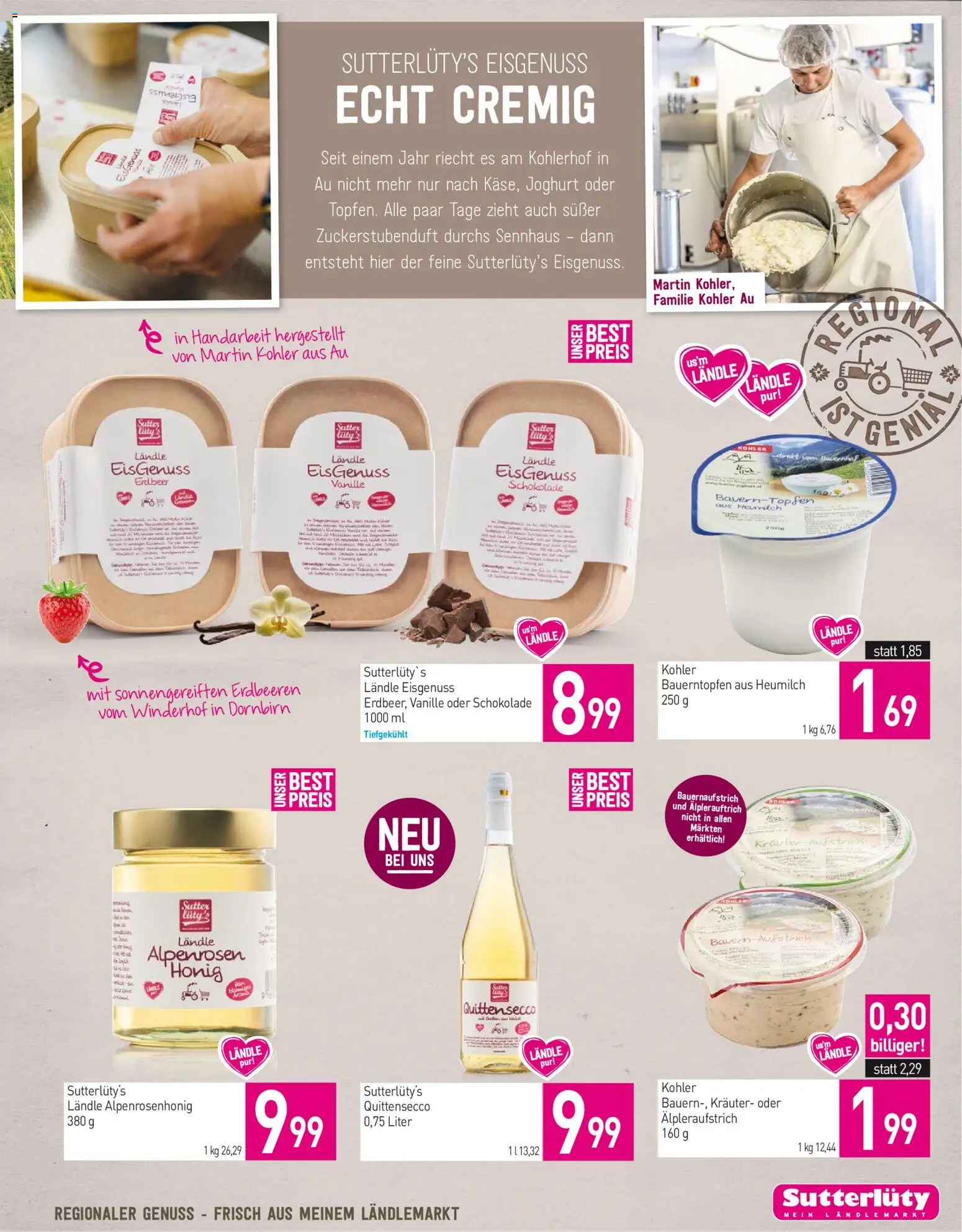 Sutterlüty Flugblatt gültig ab 13.08.2026 | Seite: 11 | Produkte: Eis, Vanille, Joghurt, Schokolade