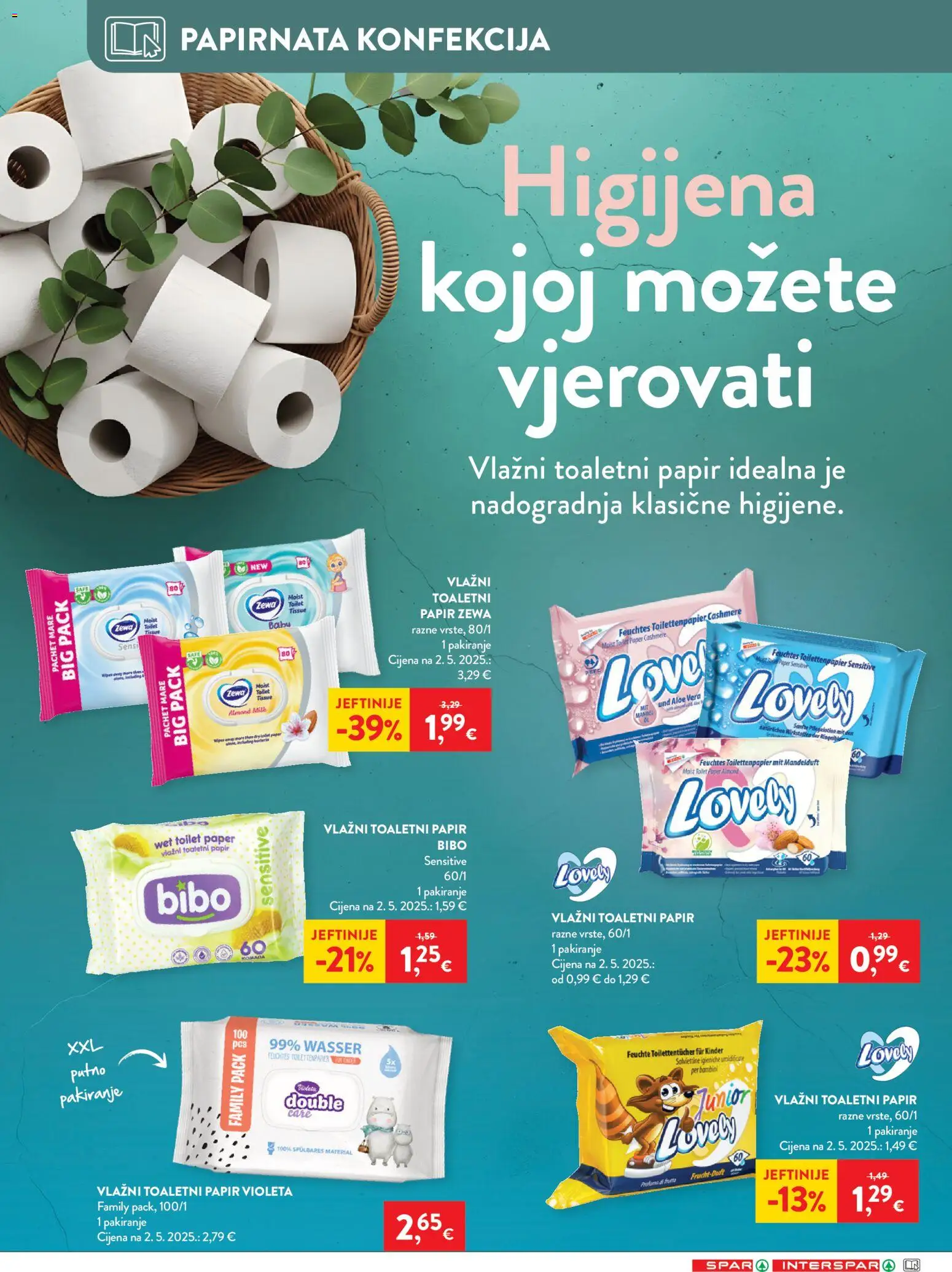 Spar katalog | vrijedi od 22.07.2026 | Stranica: 30 | Proizvodi: Toaletni papir, Zewa, Violeta