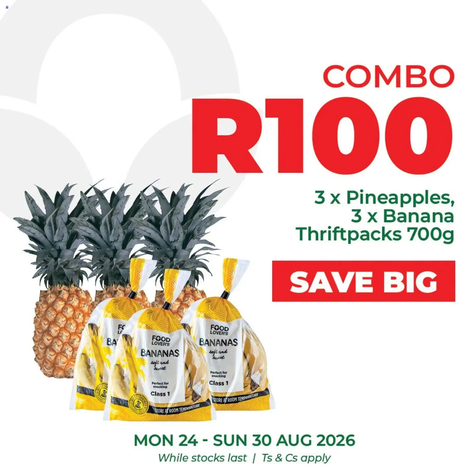 New Food Lover's Market catalogue – valid from 24/08/2026 | Page: 2 | Products: Bananas
