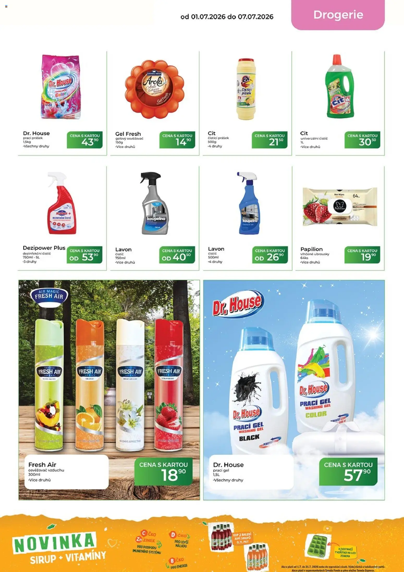 Tamda Foods leták od 01.07.2026 | Strana: 54 | Produkty: Vitamíny, Univerzální čistič, Prací Prášek, Koupelna