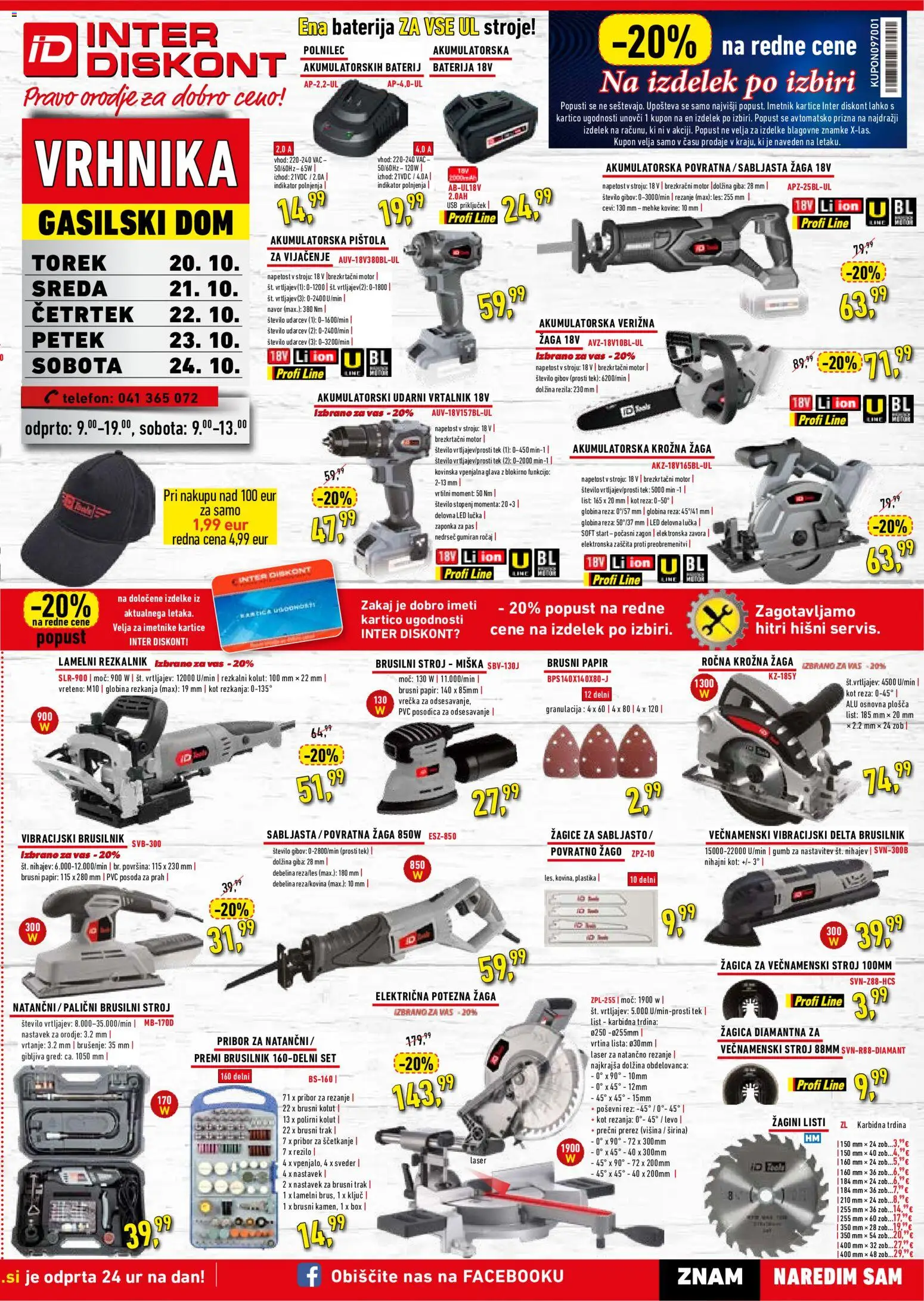 Novi Inter Diskont katalog ponudbe – veljaven od 20.10.2026 | Stran: 2 | Izdelki: Usb, Orodje, Krožna žaga, Pas
