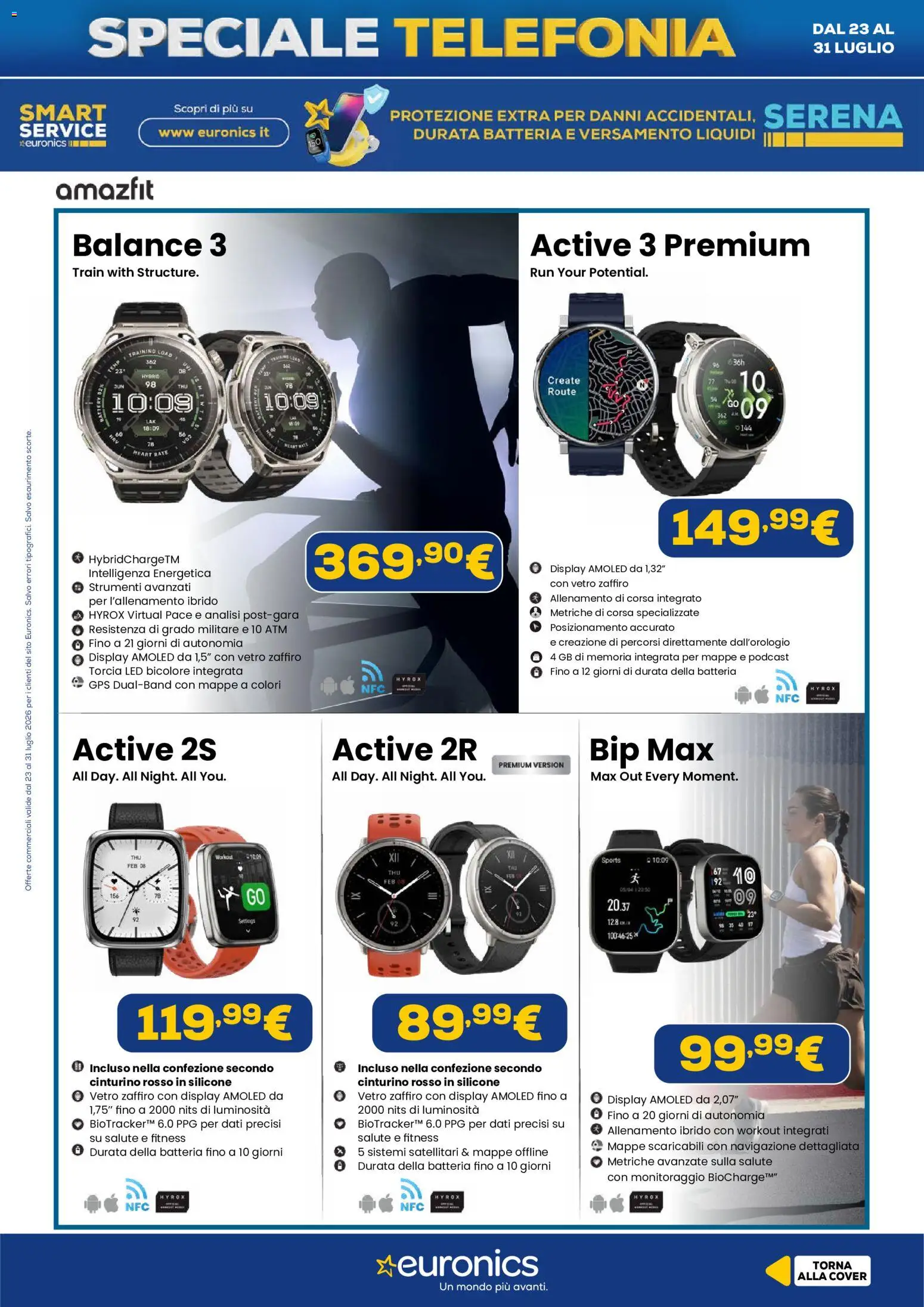 Volantino Euronics del 23/07/2026 | Pagina: 11 | Prodotti: Torcia, Silicone, Navigazione, Batteria