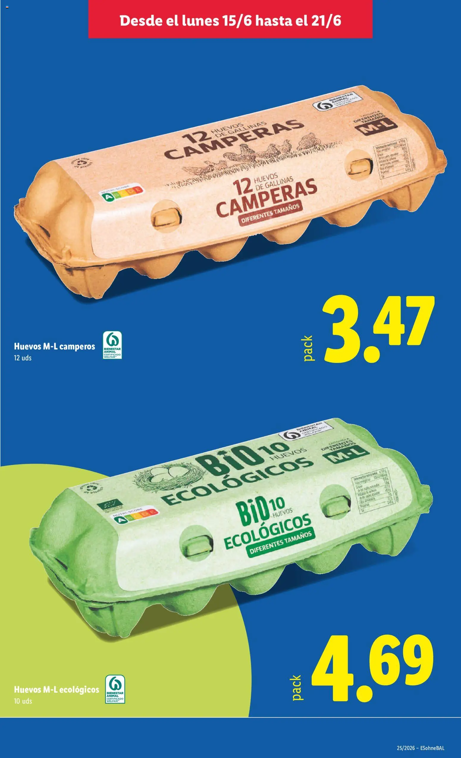 Lidl folleto │ válido desde el 15.06.2026 | Página: 19 | Productos: Huevos
