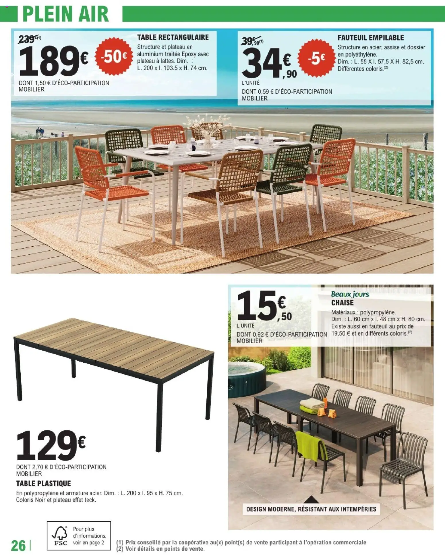 {H1} | Page: 26 | Produits: Plateau, Fauteuil, Table, Chaise