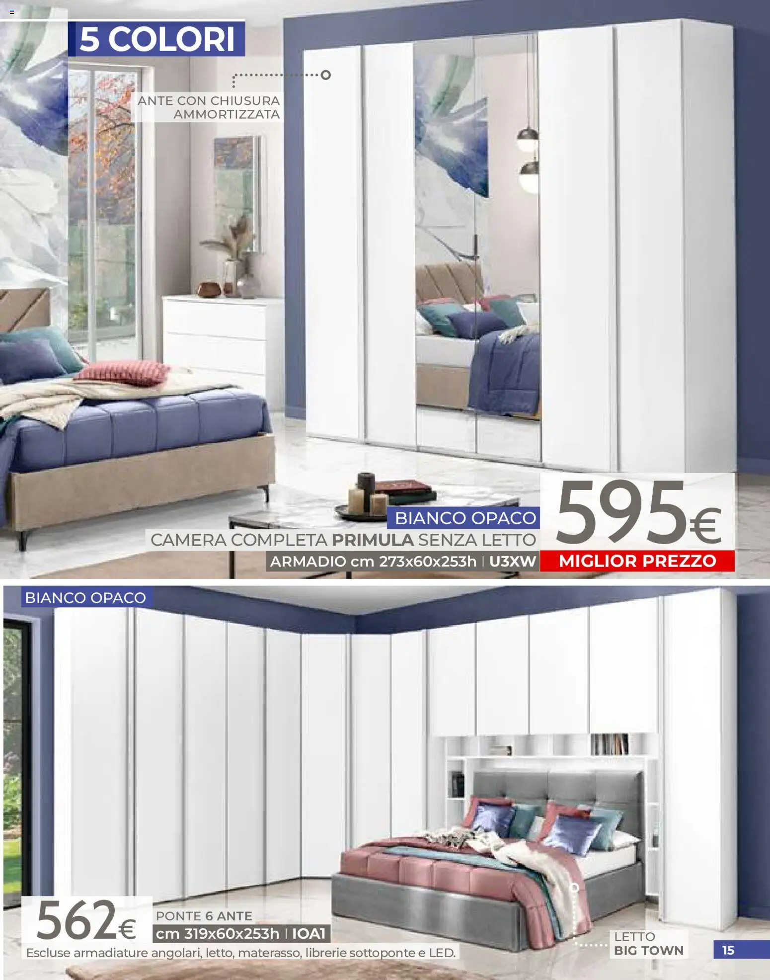 Volantino Mondo Convenienza del 01/07/2026 | Pagina: 15 | Prodotti: Letto, Armadio