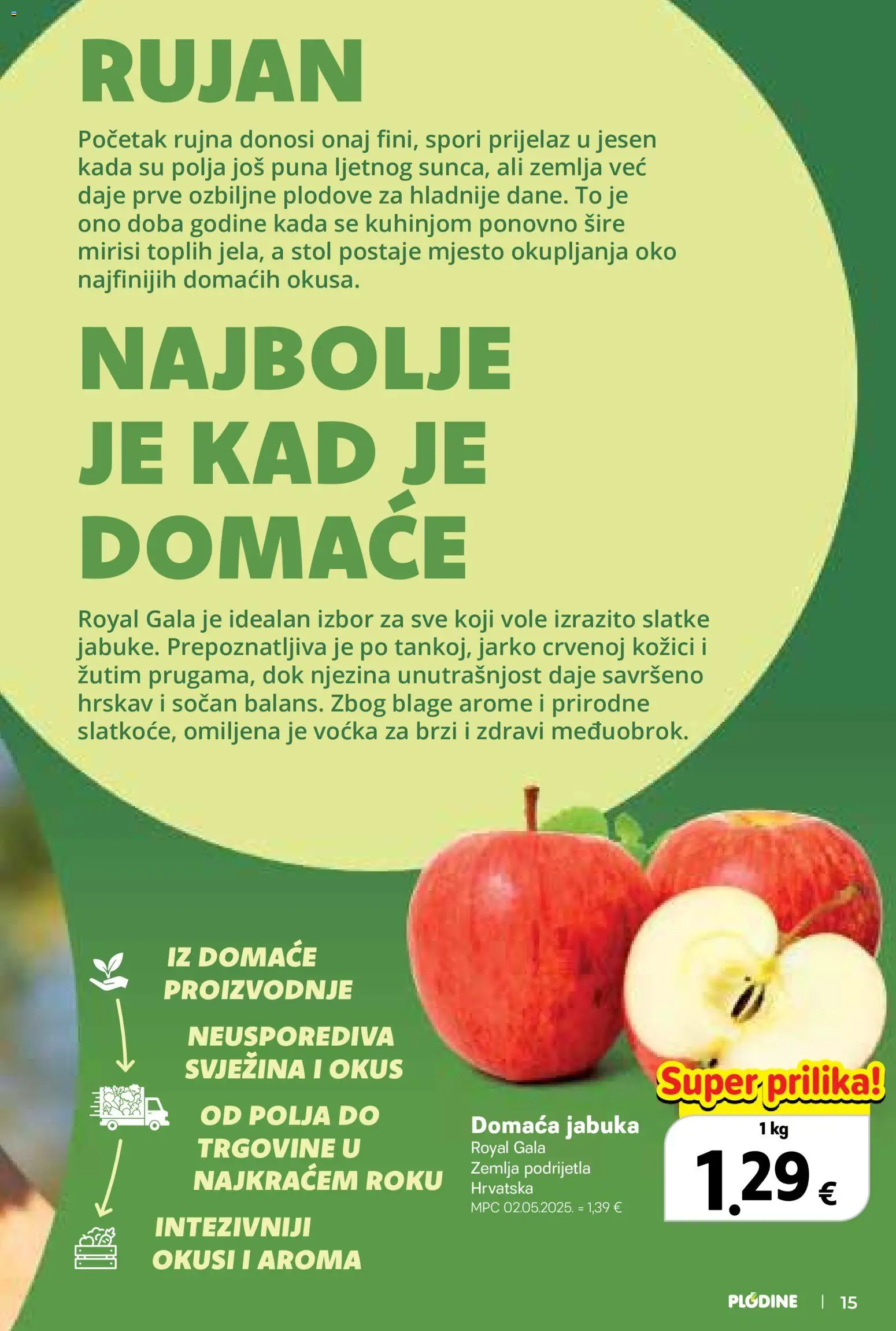 Plodine katalog | vrijedi od 09.09.2026 | Stranica: 15 | Proizvodi: Zemlja, Stol, Jabuka