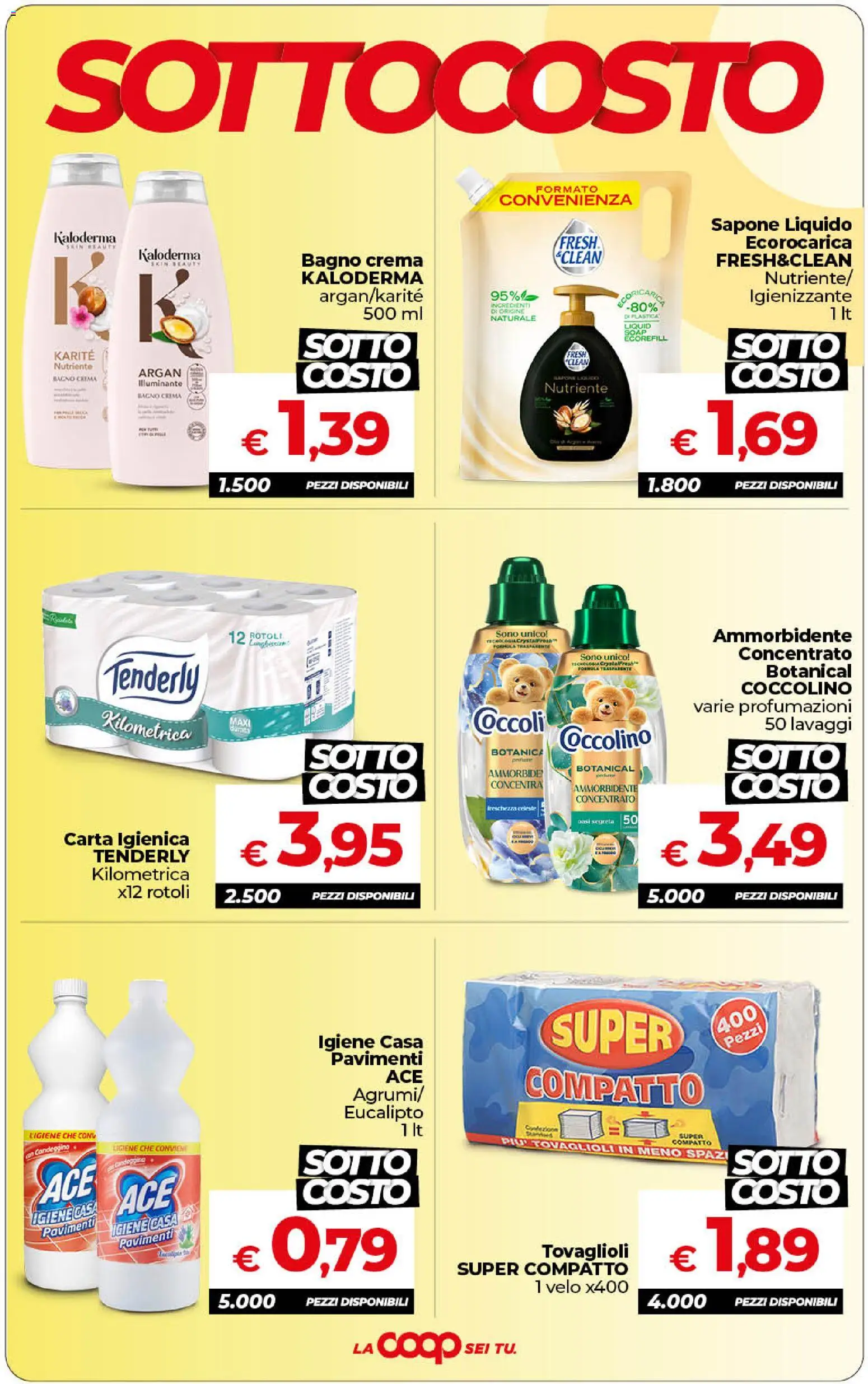 Volantino Ipercoop del 01/09/2026 | Pagina: 7 | Prodotti: Illuminante, Carta igienica, Sapone, Candeggina