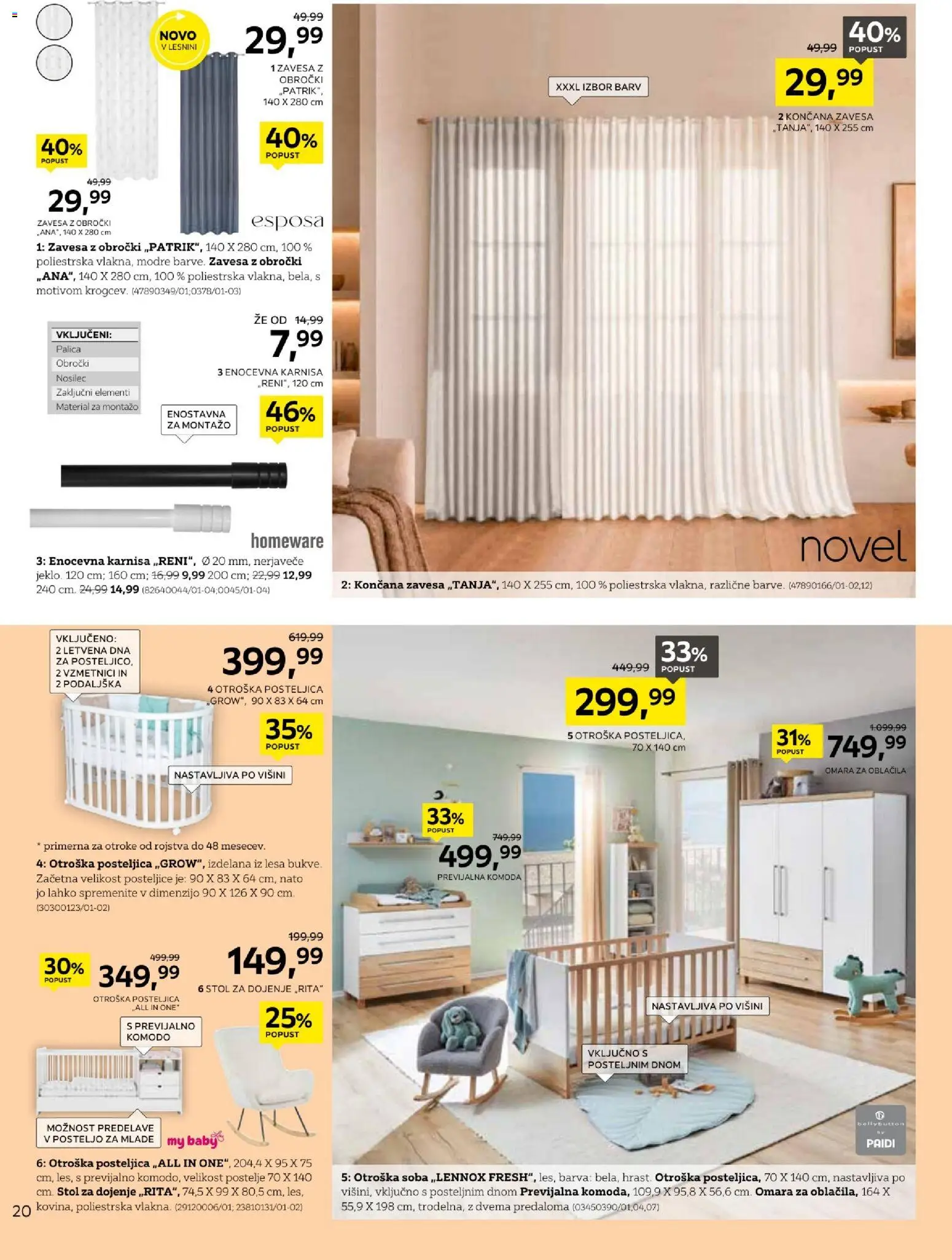 Novi XXXL Lesnina katalog ponudbe – veljaven od 28.09.2026 | Stran: 20 | Izdelki: Komoda, Stol, Oblacila, Barva