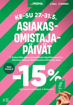 Prisma-mainoslehti voimassa 27.05.2026 alkaen