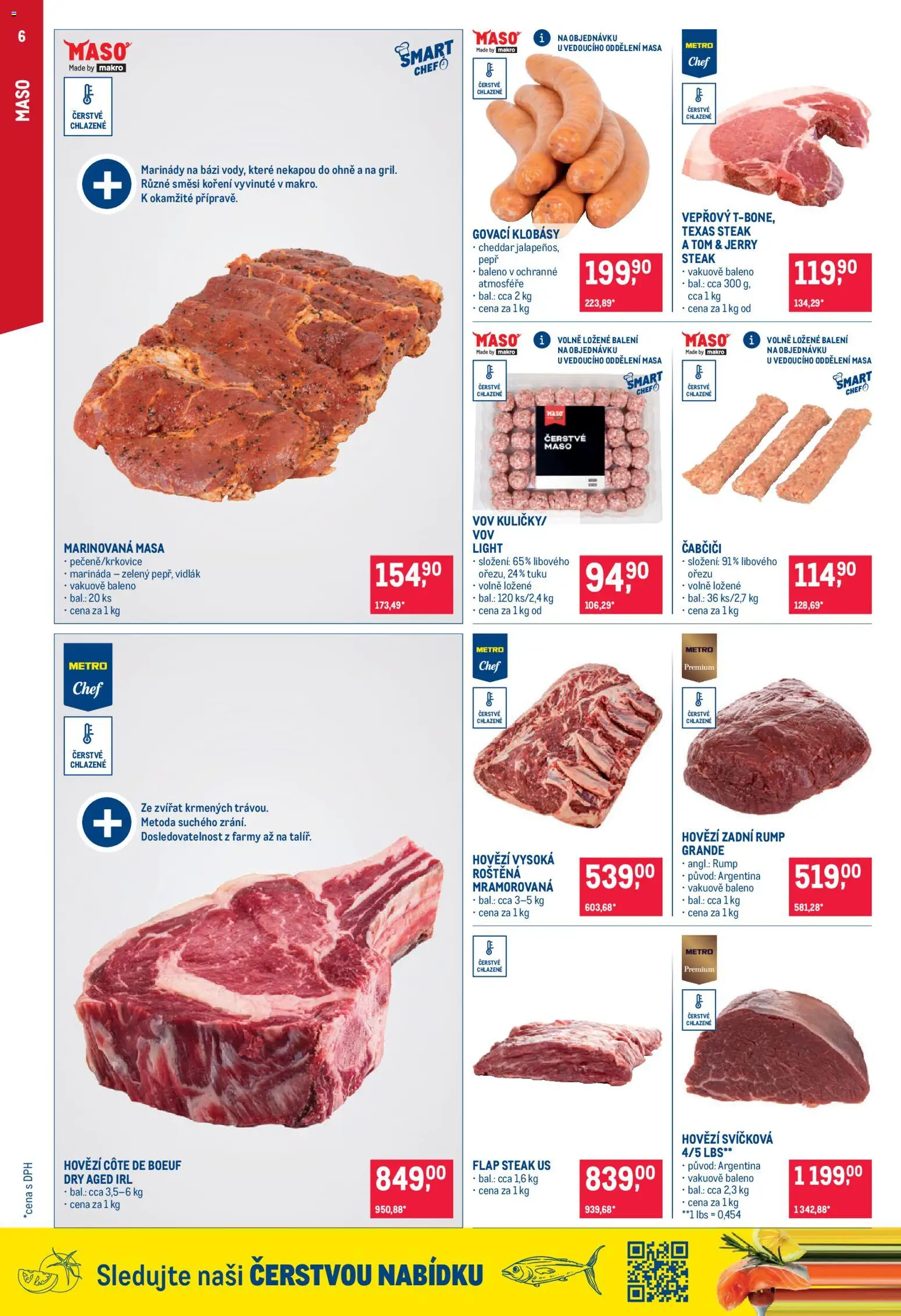Makro leták - Gastronomie od 20.05.2026 | Strana: 6 | Produkty: Hovězí, Hovězí zadní, Klobásy, Marináda