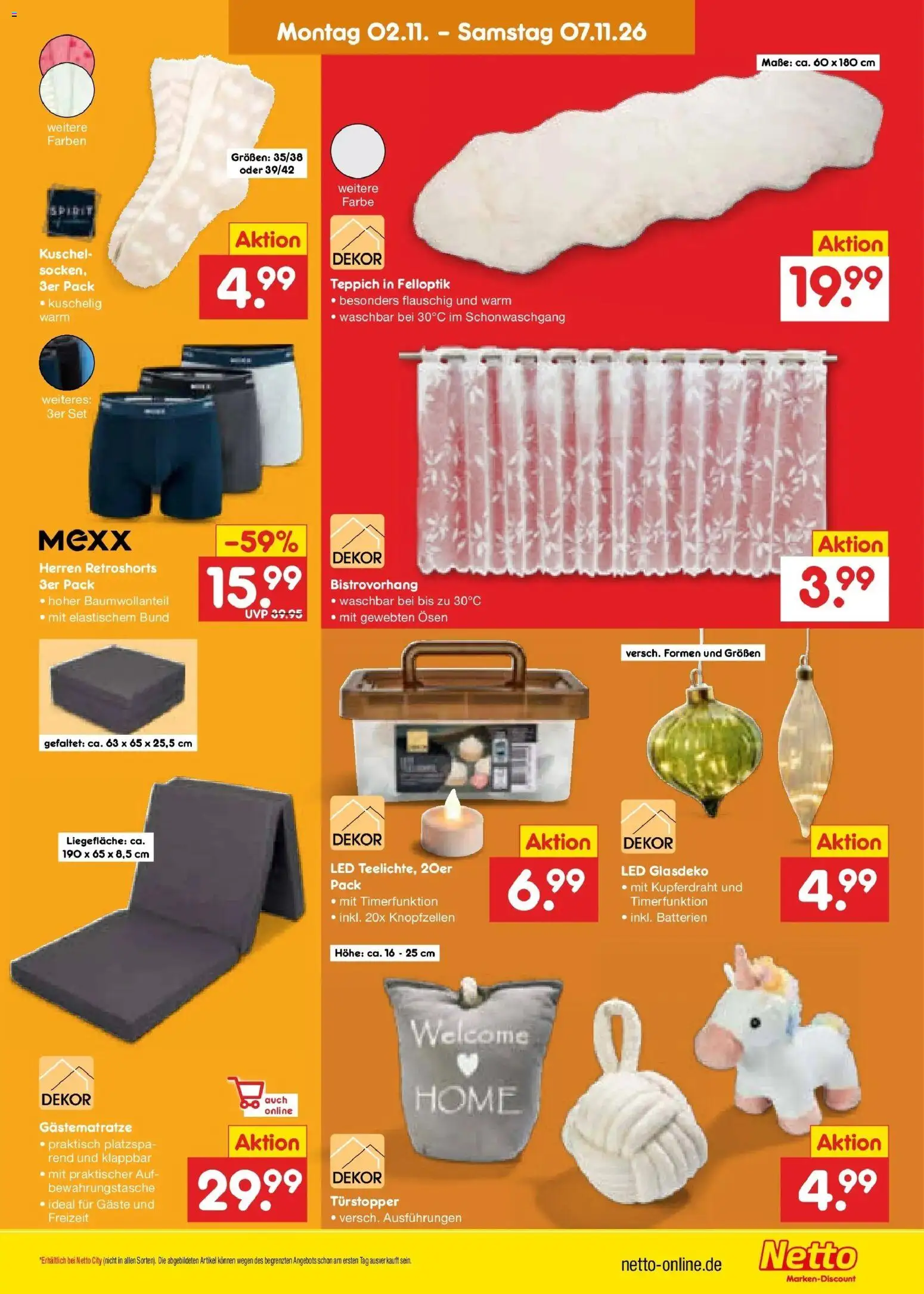 Netto Marken-Discount Prospekt Berlin-Prenzlauer Berg (ab 02.11.2026) » Angebote | Seite: 37 | Produkte: Batterien, Teppich, Socken