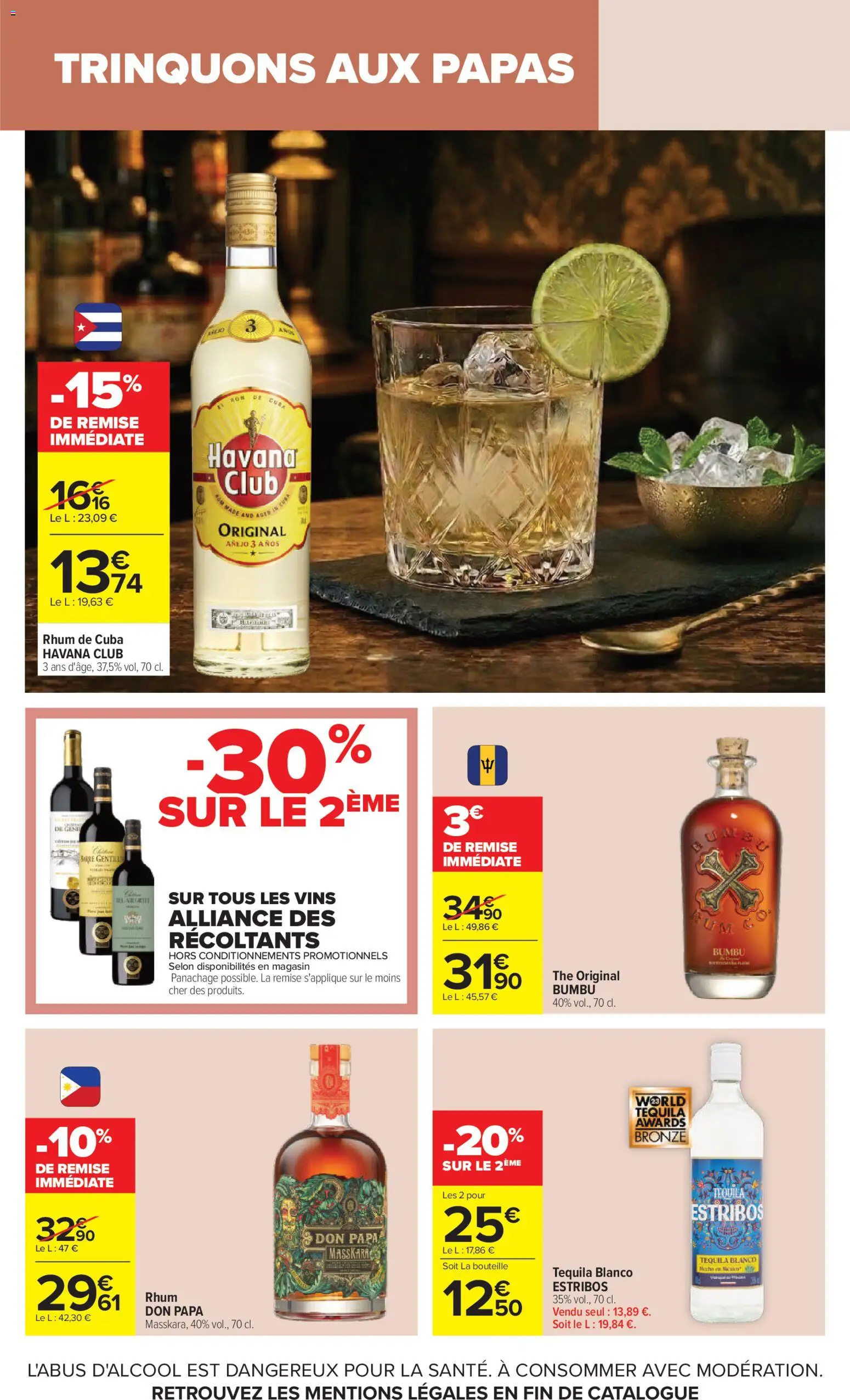 {H1} | Page: 23 | Produits: Rhum, Tequila, Alliance, Thé