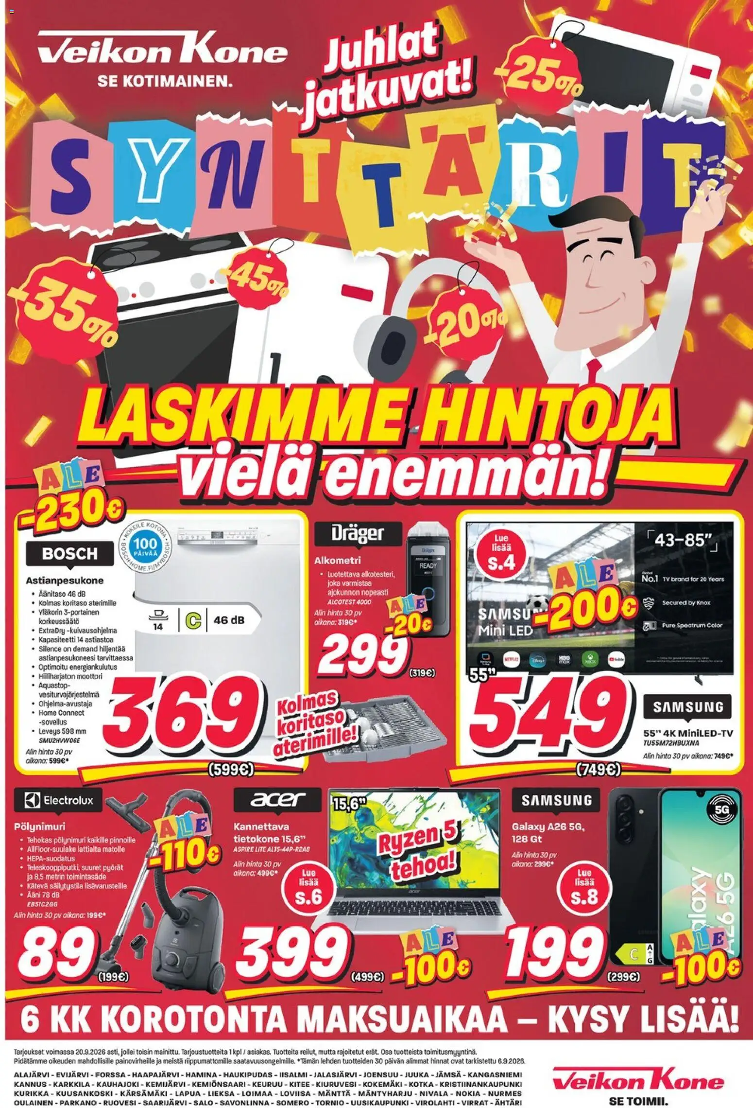 Veikon Kone tarjoukset – voimassa 07/09/2026 alkaen | Sivu: 1