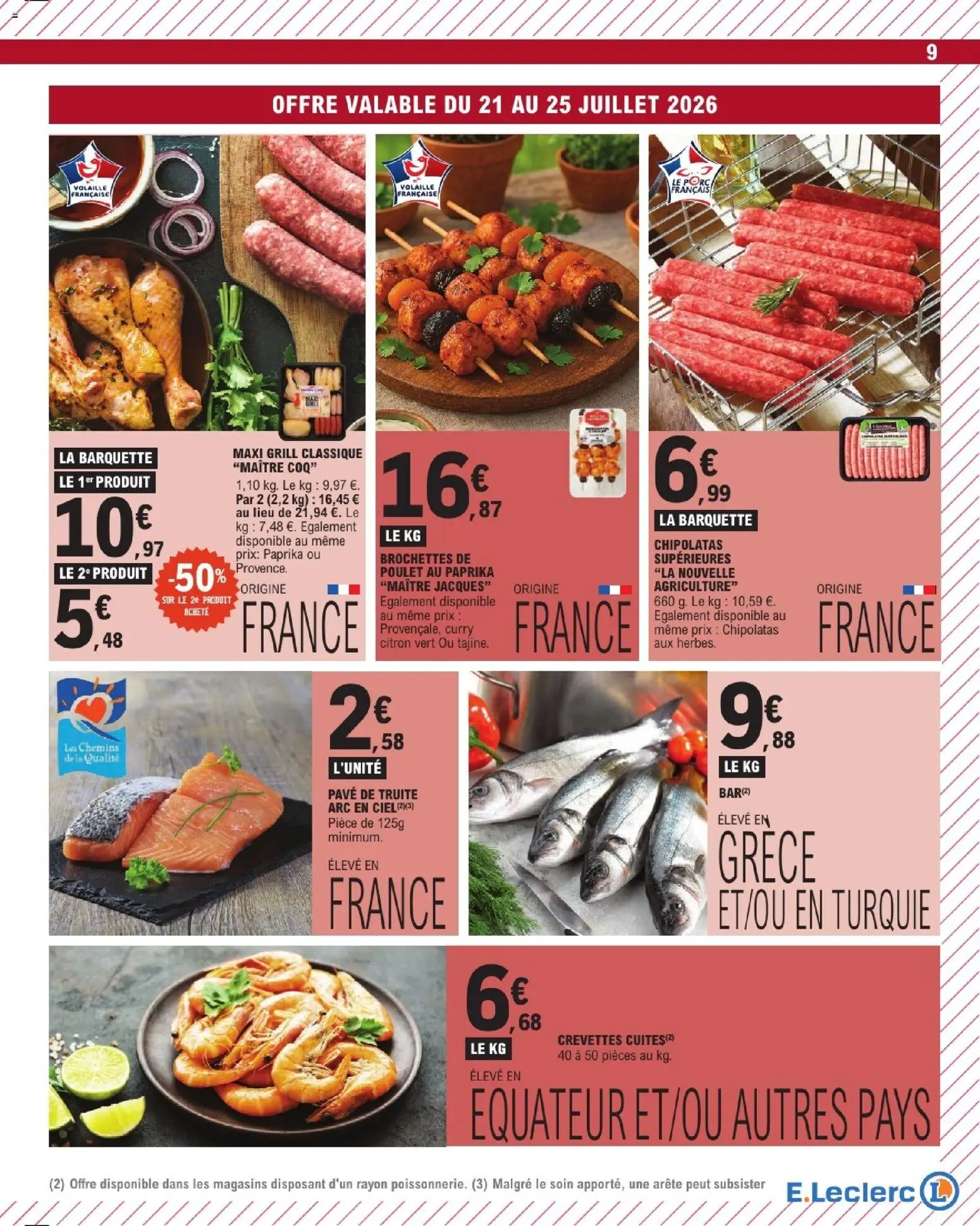 {H1} | Page: 9 | Produits: Paprika, Grill, Truite, Coq