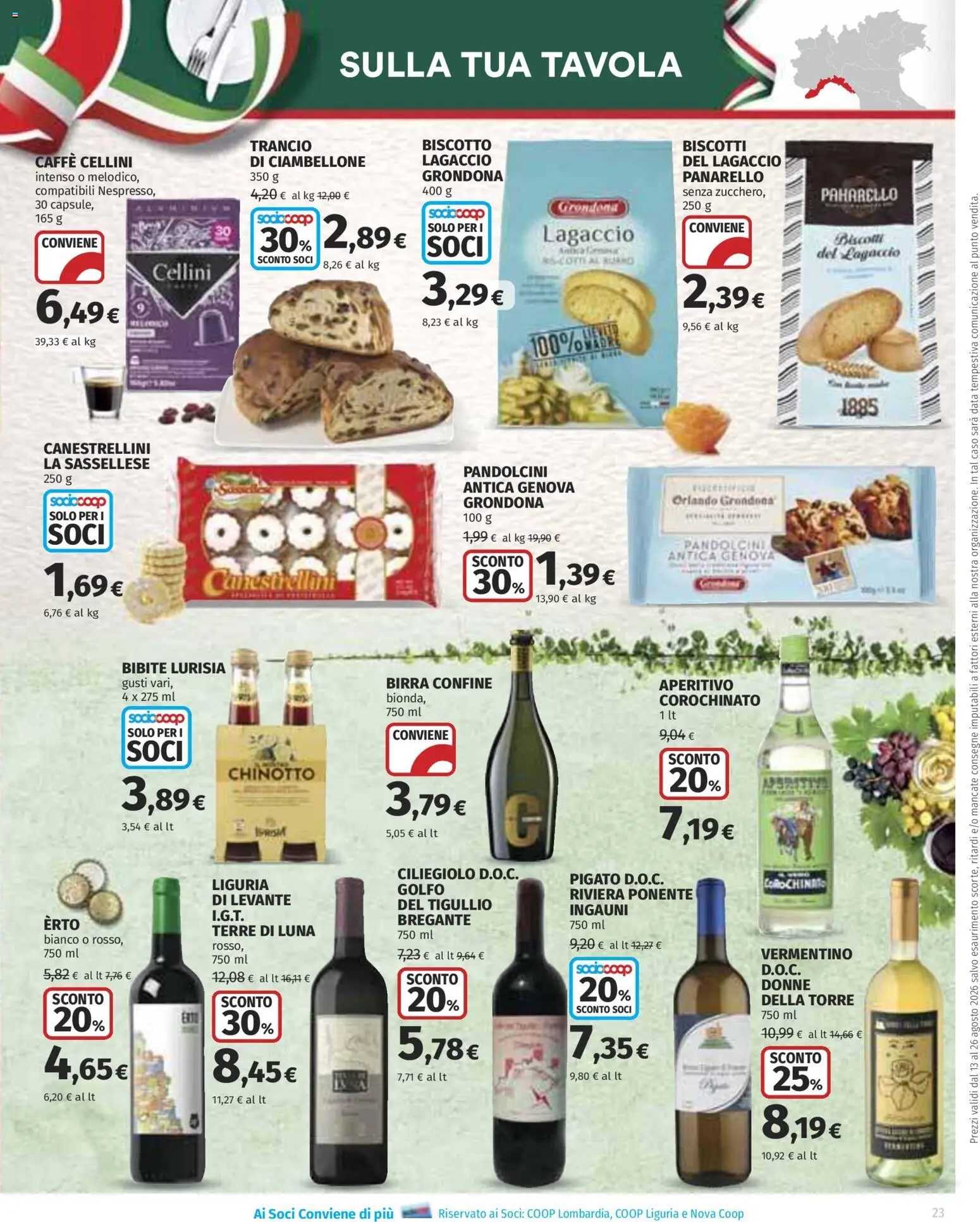Volantino Ipercoop del 13/08/2026 | Pagina: 23 | Prodotti: Birra, Chinotto, Data, Aperitivo