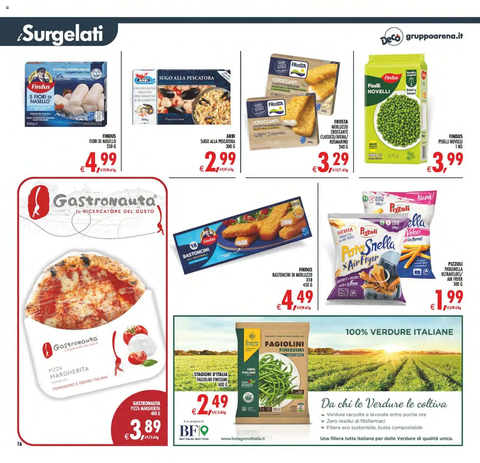 Volantino Decò del 31/07/2026 | Pagina: 16 | Prodotti: Merluzzo, Piselli, Fagiolini, Nasello