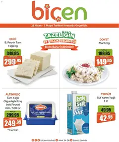 28.04.2026 tarihinden itibaren geçerli olan Biçen Market kataloğu önizlemesi | Sayfa: 2