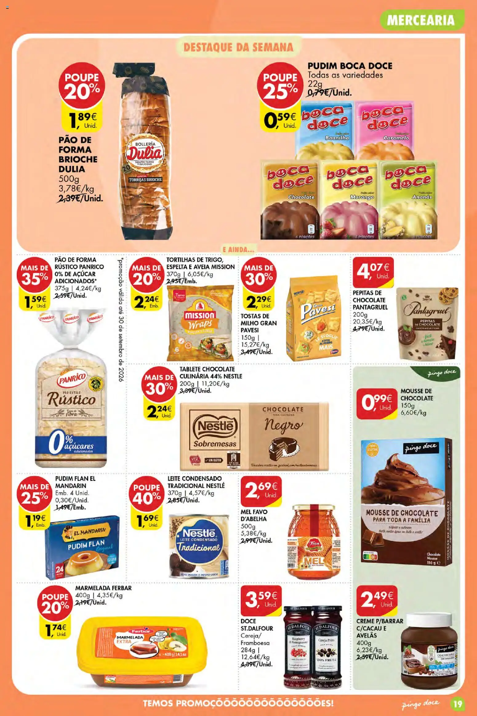 Pingo Doce Poupe Esta Semana Açores │ válido de 02/07/2026 | Página: 19 | Produtos: Pudim, Cereja, Chocolate, Creme