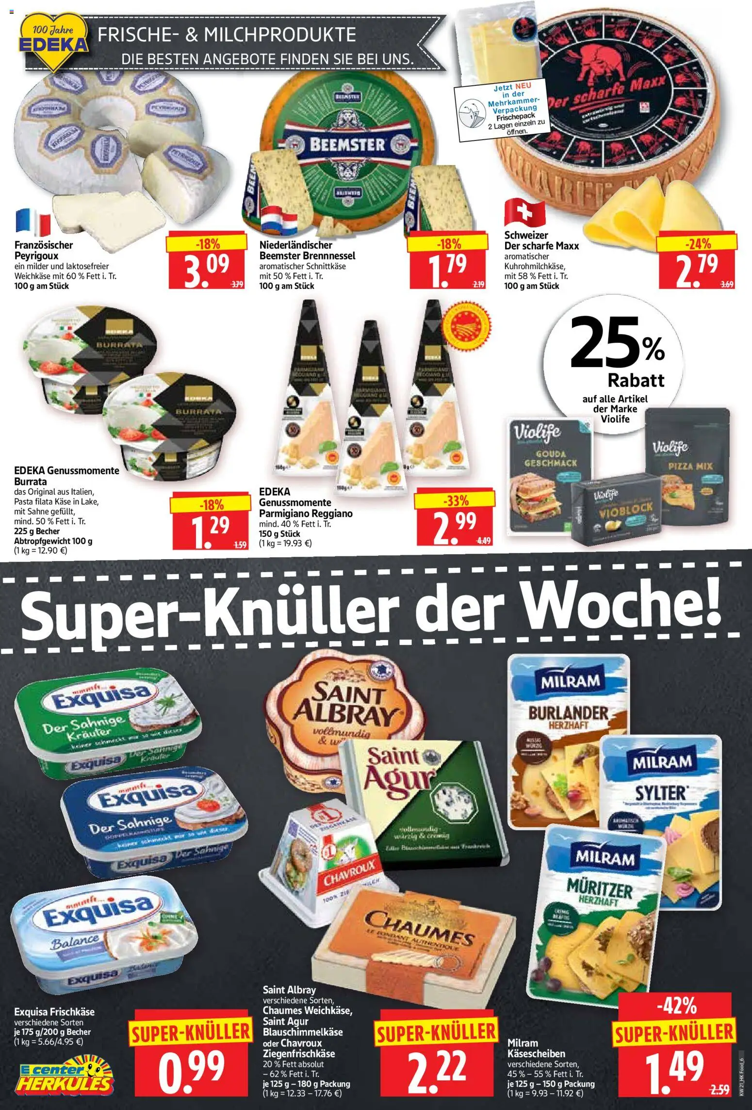 HERKULES Prospekt 	 – gültig ab 18.05.2026 | Seite: 6 | Produkte: Exquisa frischkase, Gouda, Exquisa, Pasta
