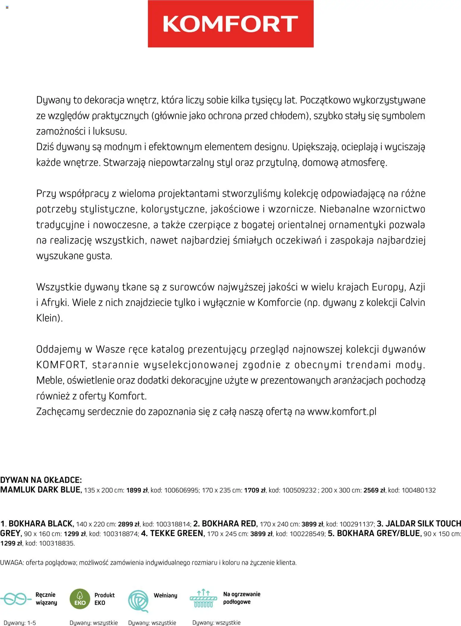 Komfort gazetka - Katalog dywanów od 07.10.2026 | Strona: 3 | Produkty: Oświetlenie, Dywan, Dywany