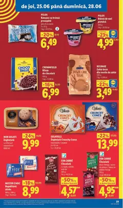 Ofertele Lidl valabile de la 22.06.2026 | Pagină: 29 | Produse: Alune, Cacao, Înghețată, Zahăr