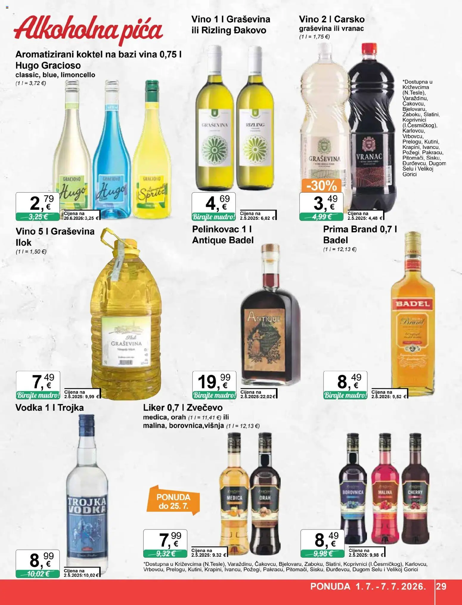 KTC katalog | vrijedi od 01.07.2026 | Stranica: 29 | Proizvodi: Sprite, Pica, Liker, Vodka